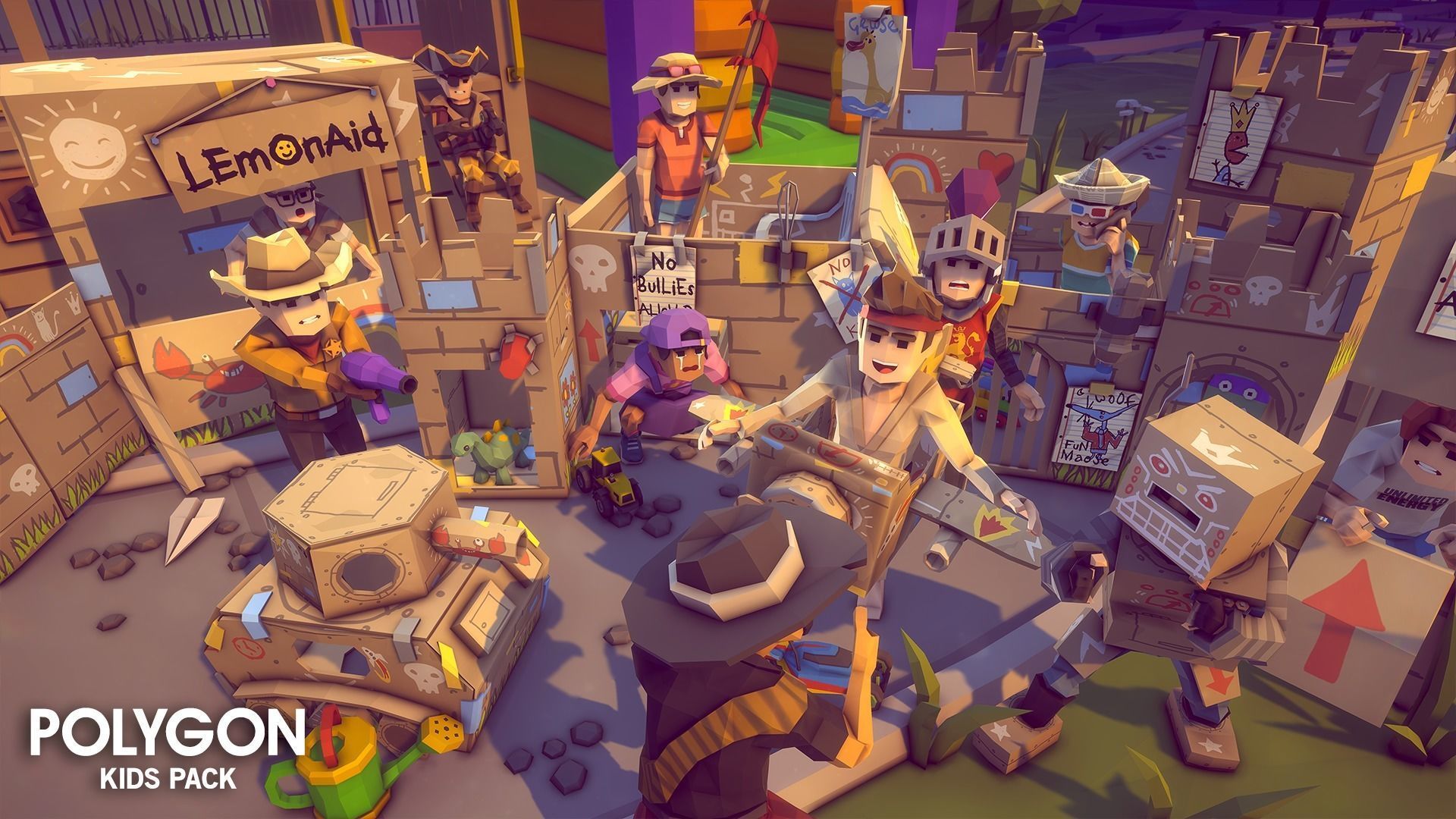 POLYGON - Kids Low-poly 3D model_5