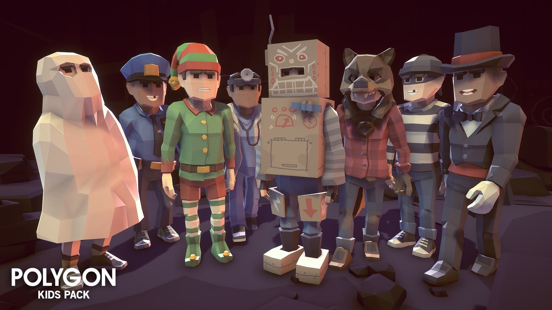 POLYGON - Kids Low-poly 3D model_22