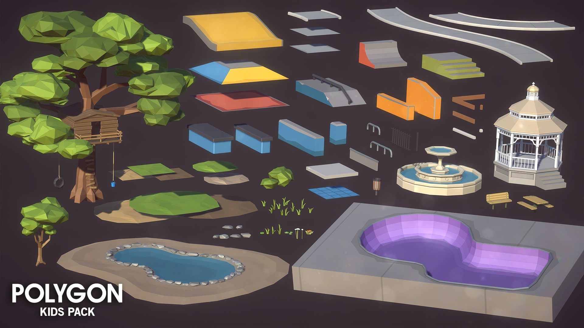 POLYGON - Kids Low-poly 3D model_33