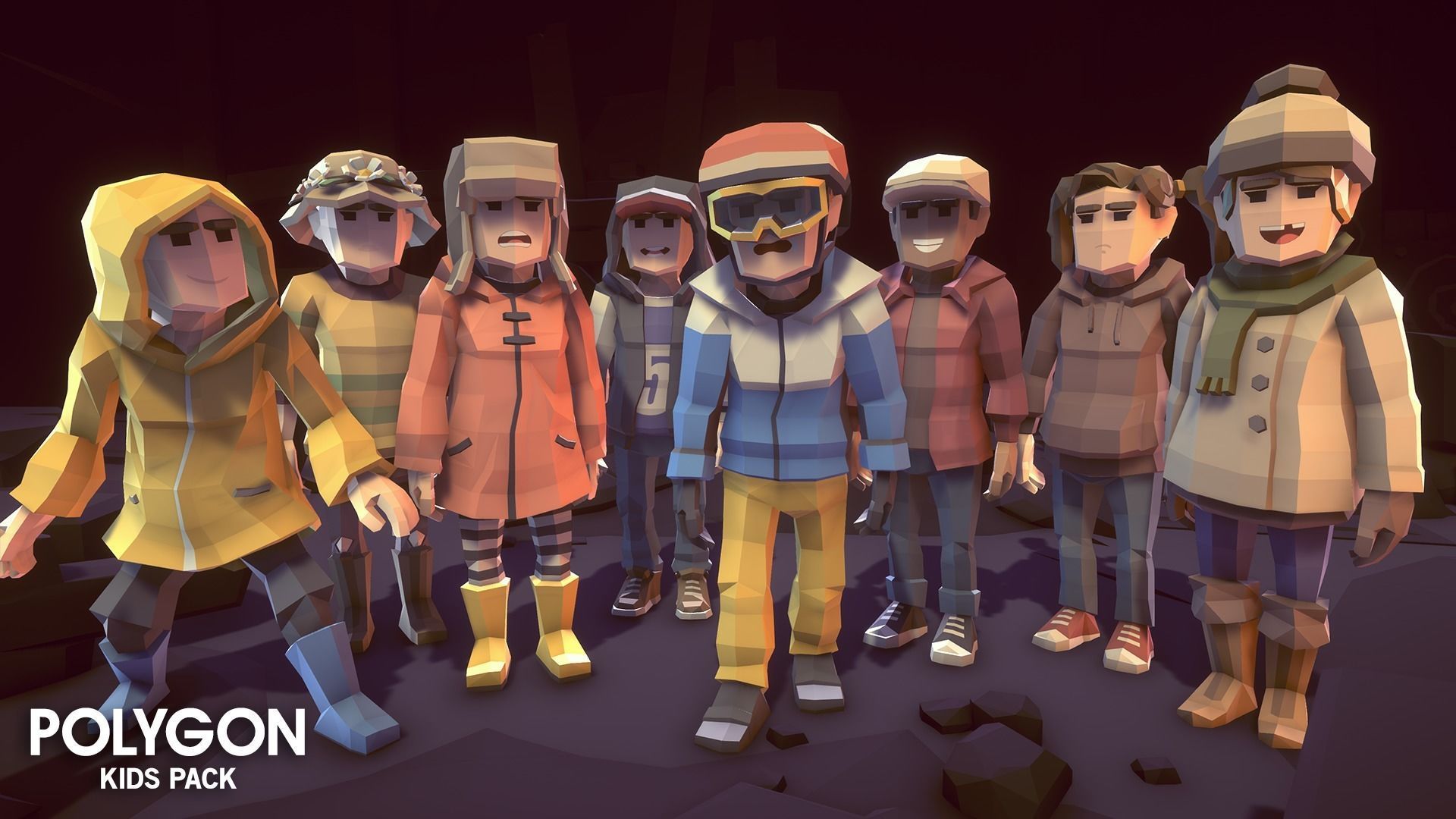 POLYGON - Kids Low-poly 3D model_24