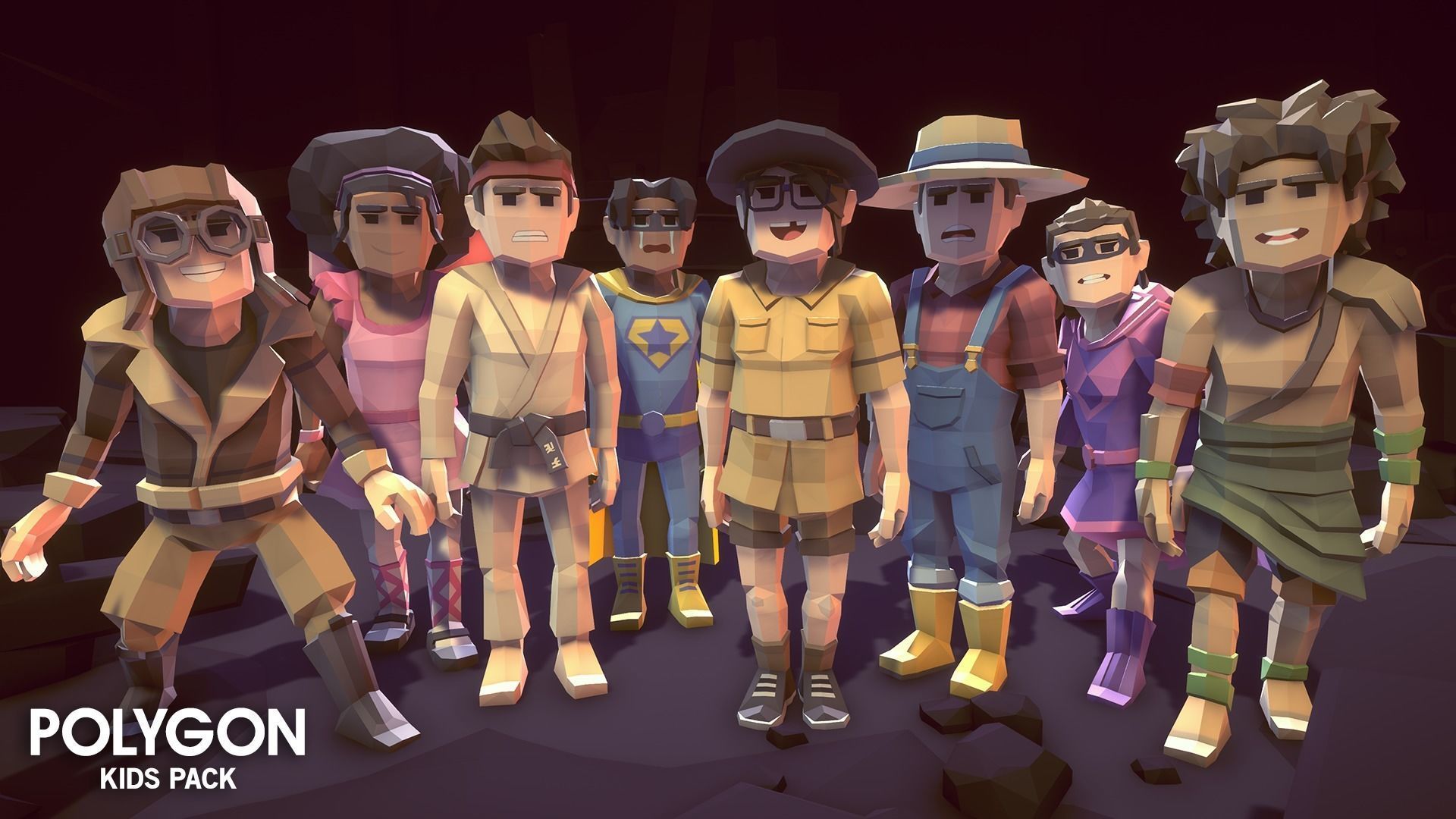 POLYGON - Kids Low-poly 3D model_23