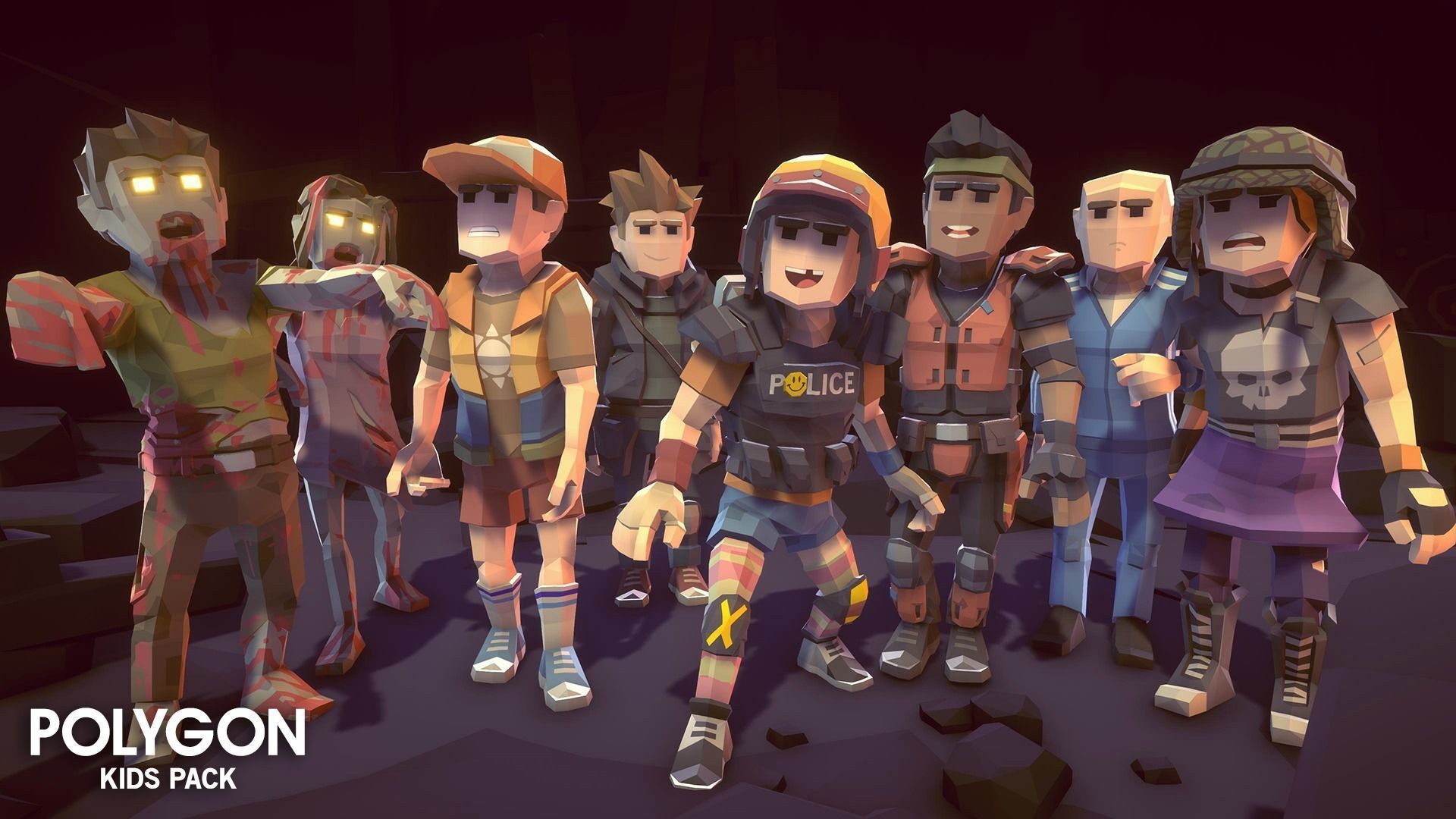 POLYGON - Kids Low-poly 3D model_15