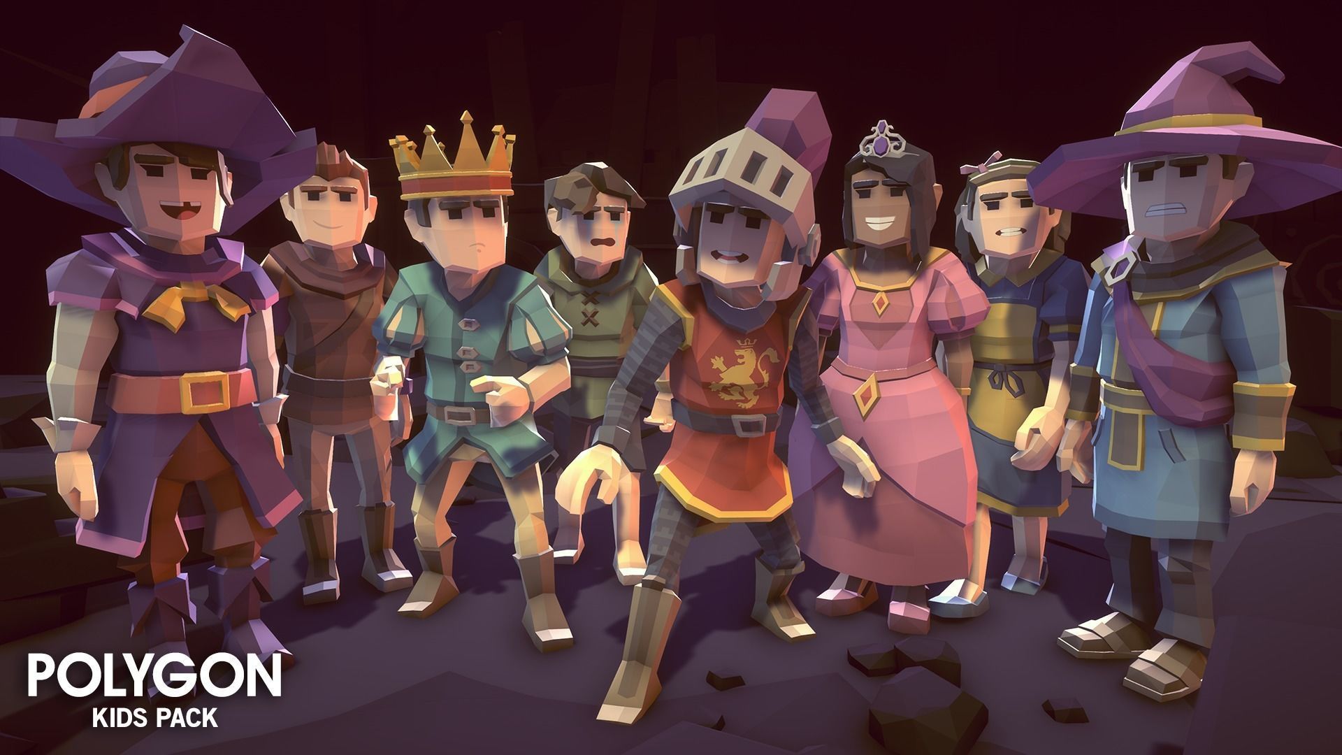 POLYGON - Kids Low-poly 3D model_21