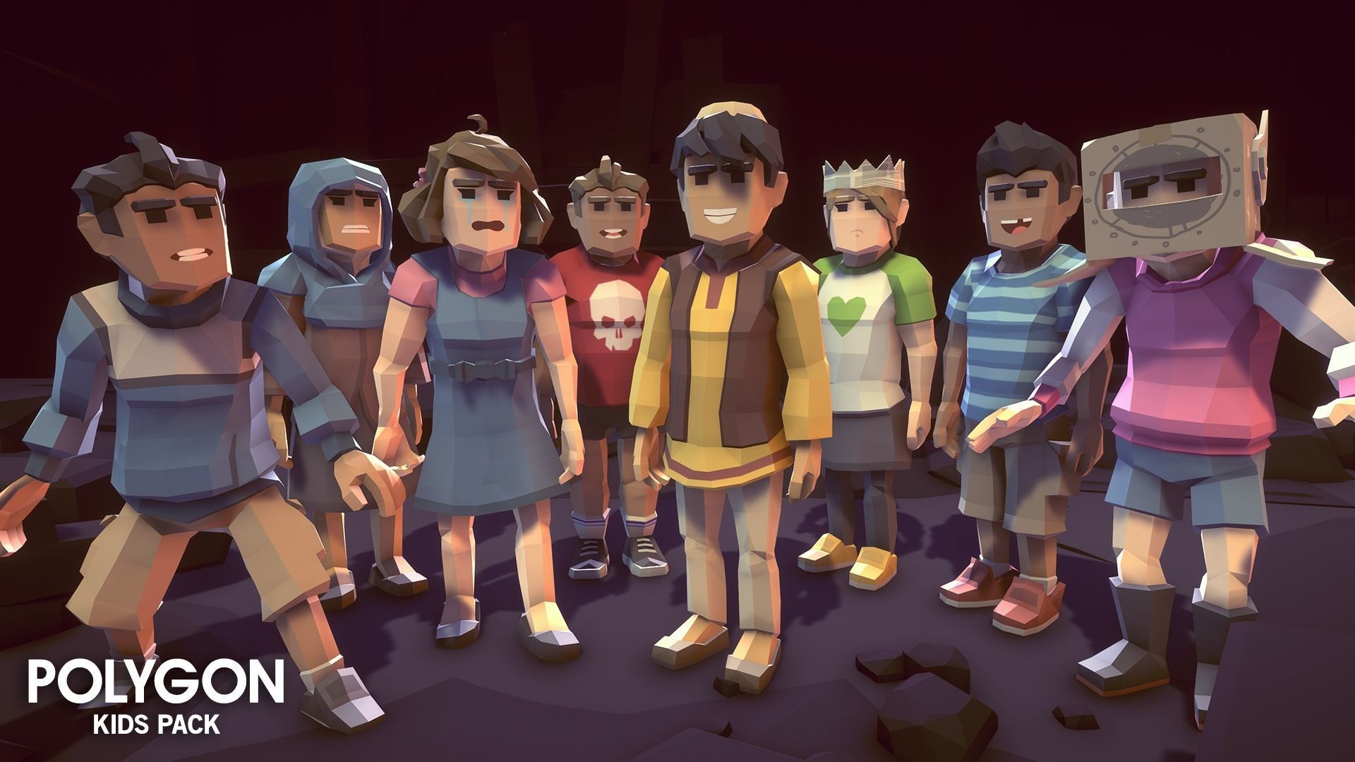POLYGON - Kids Low-poly 3D model_26