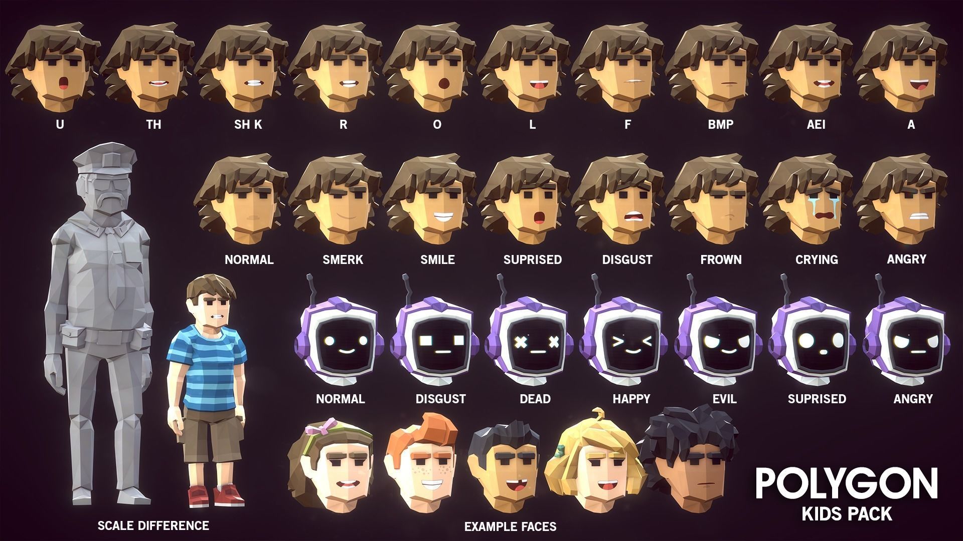 POLYGON - Kids Low-poly 3D model_28