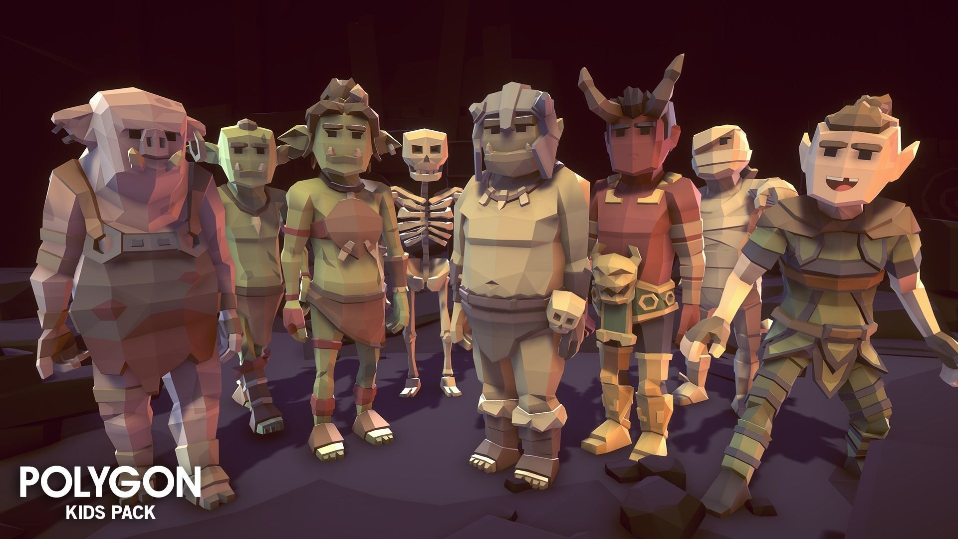 POLYGON - Kids Low-poly 3D model_20