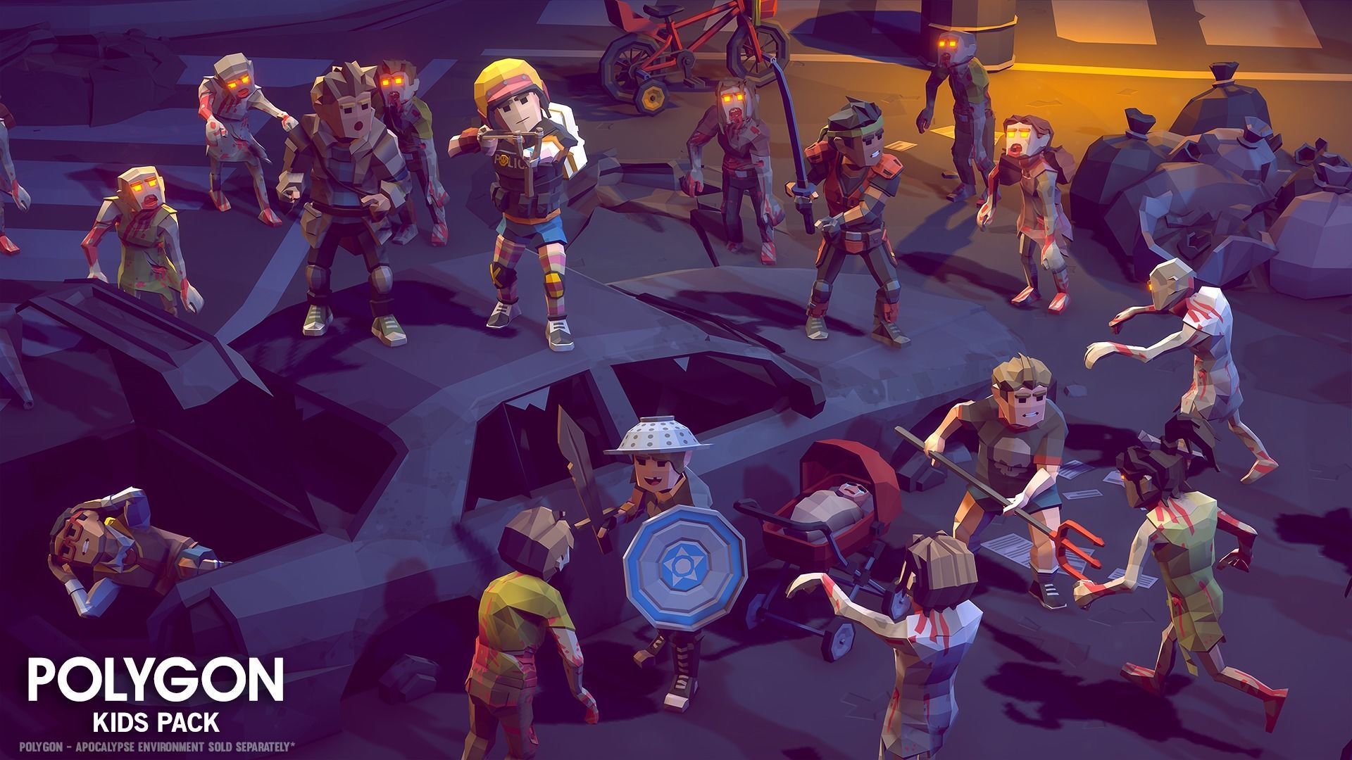 POLYGON - Kids Low-poly 3D model_6