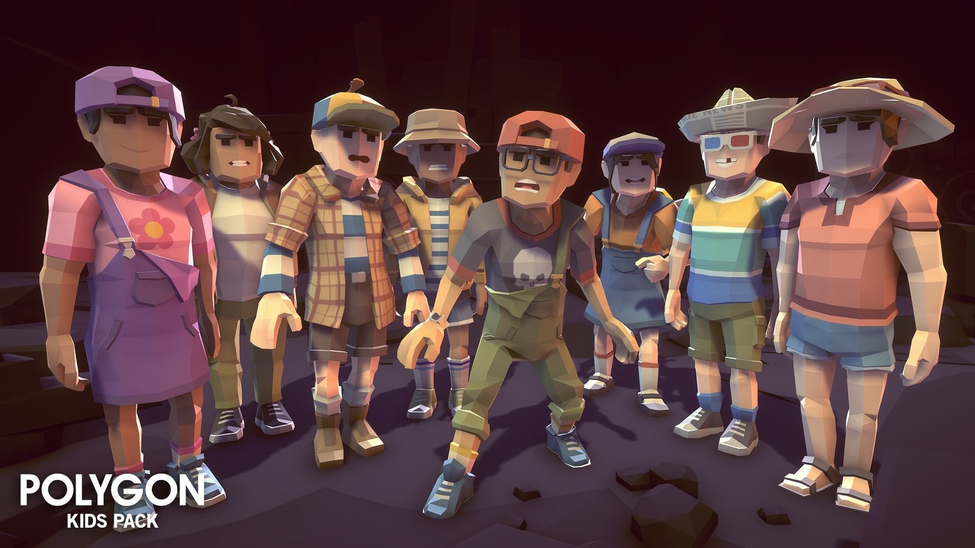POLYGON - Kids Low-poly 3D model_25