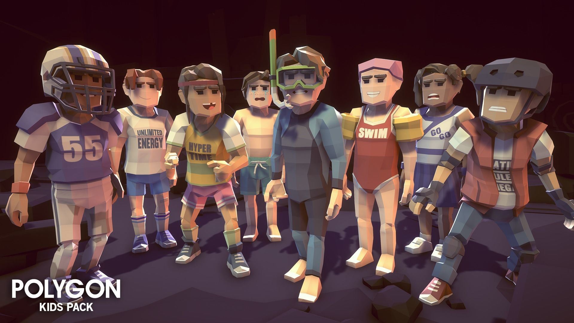 POLYGON - Kids Low-poly 3D model_19