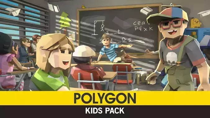 POLYGON - Kids Low-poly 3D model