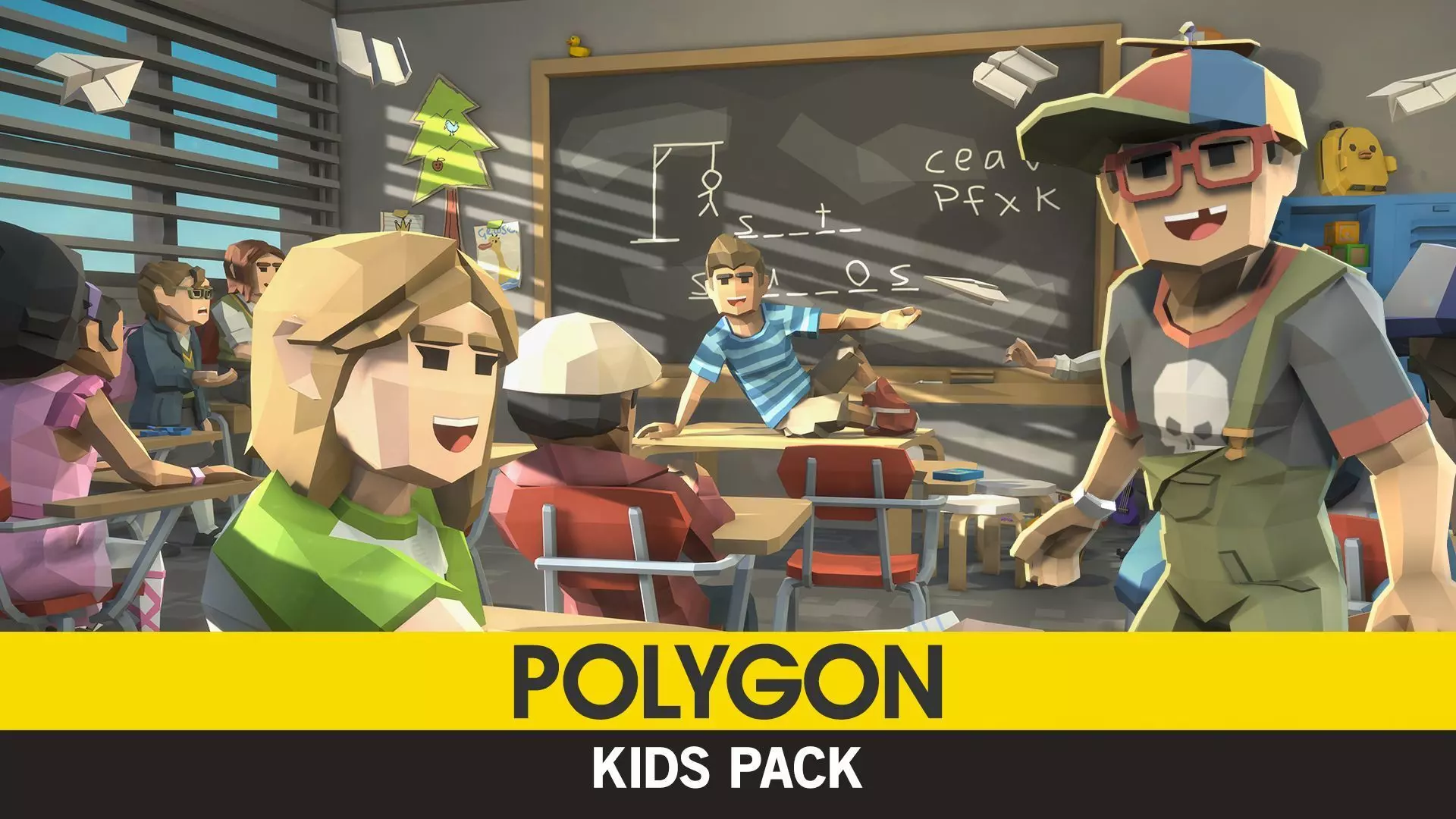 POLYGON - Kids Low-poly 3D model_0