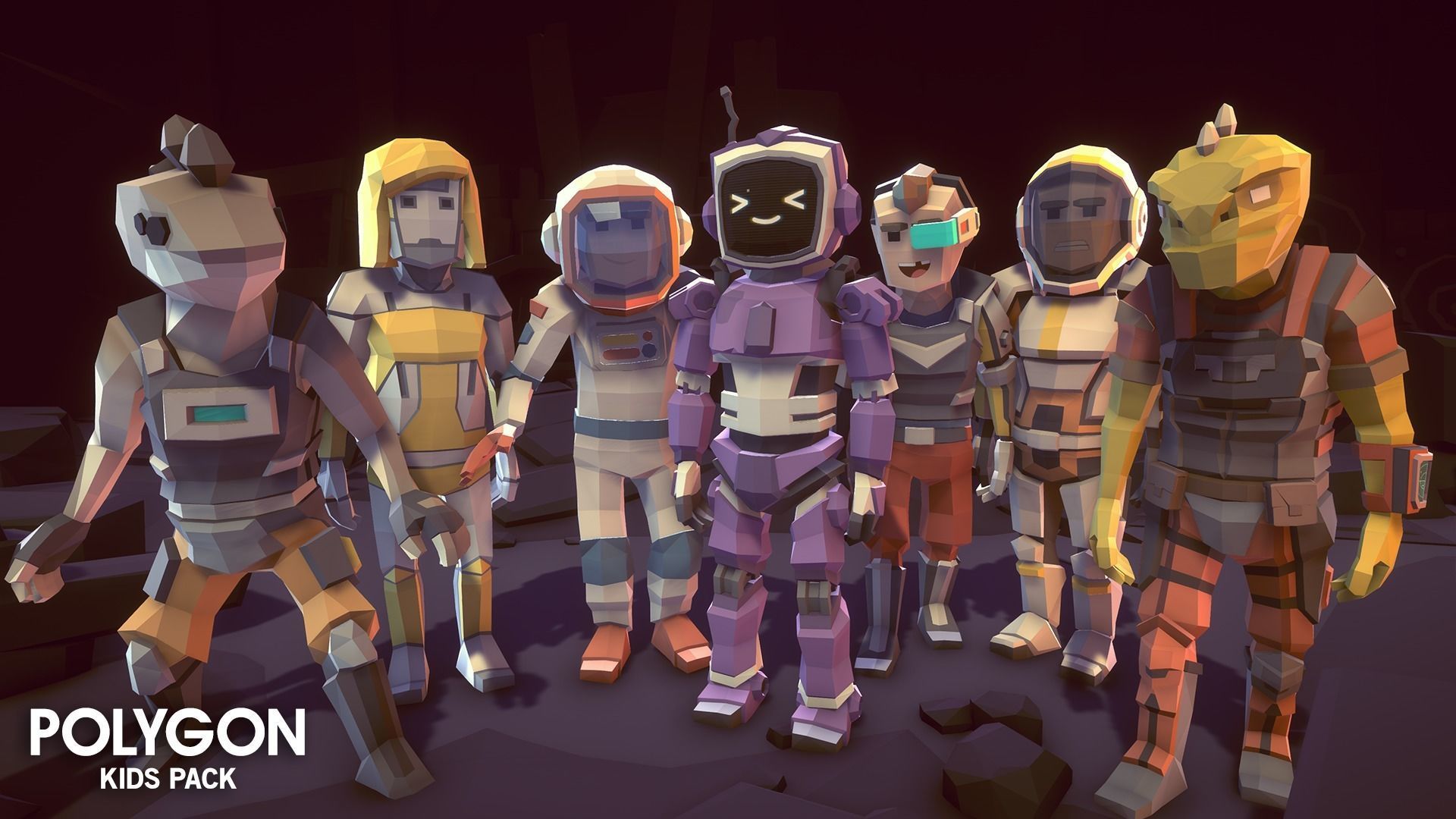 POLYGON - Kids Low-poly 3D model_18