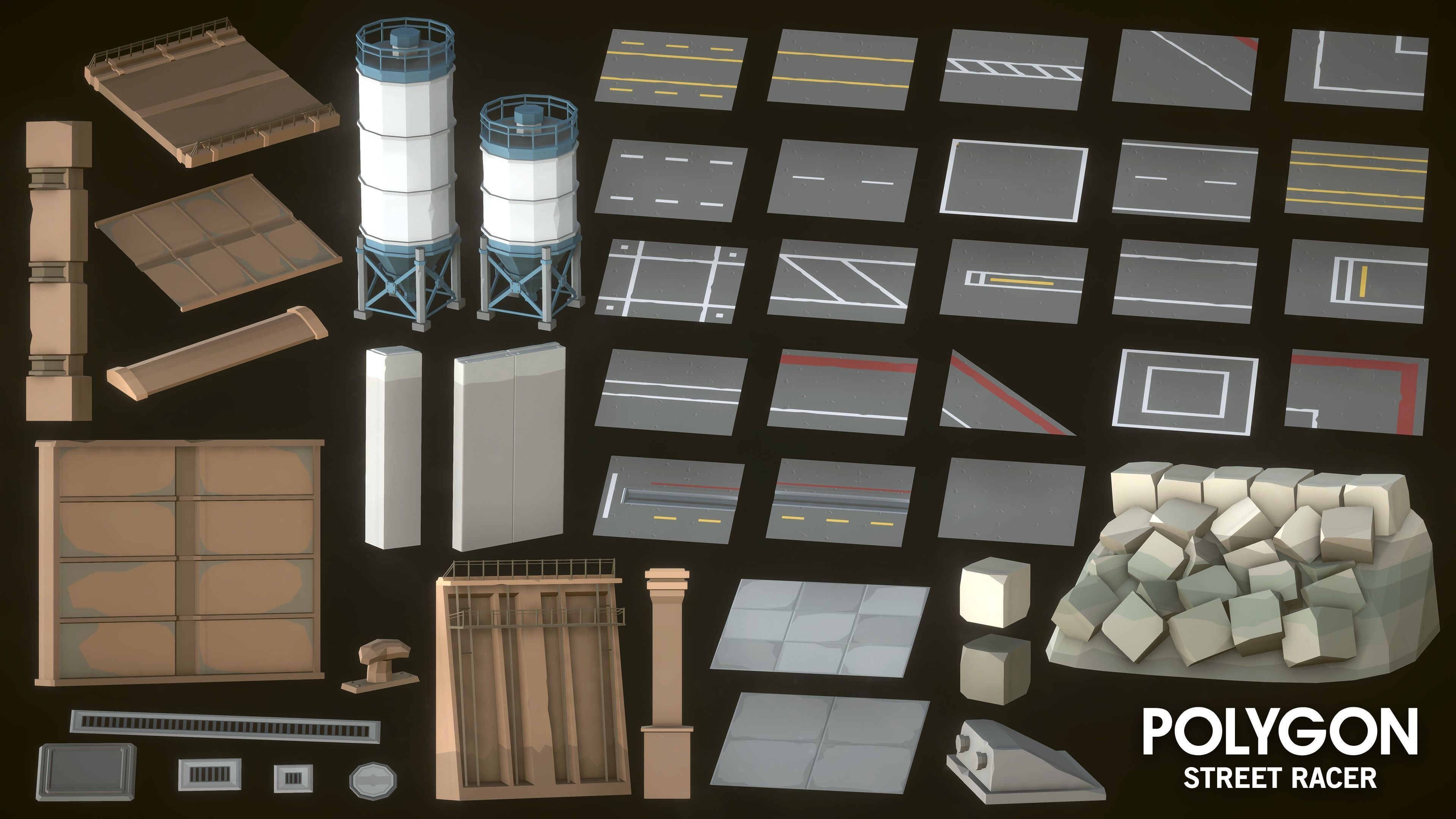 POLYGON - Street Racer Low-poly 3D model_38