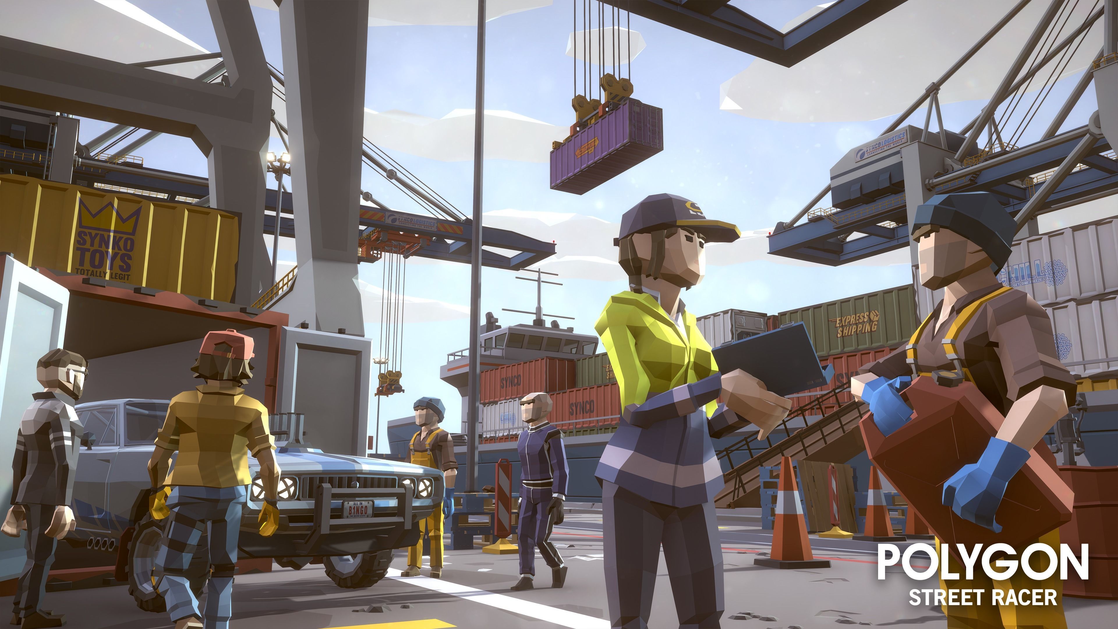 POLYGON - Street Racer Low-poly 3D model_6