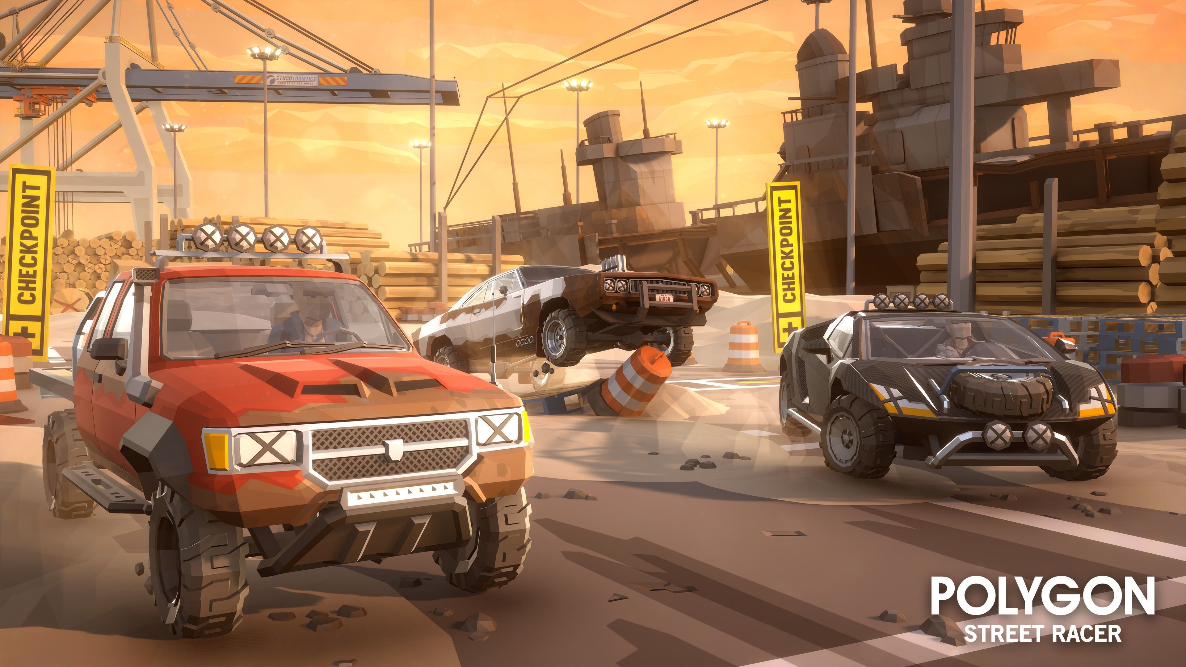 POLYGON - Street Racer Low-poly 3D model_7