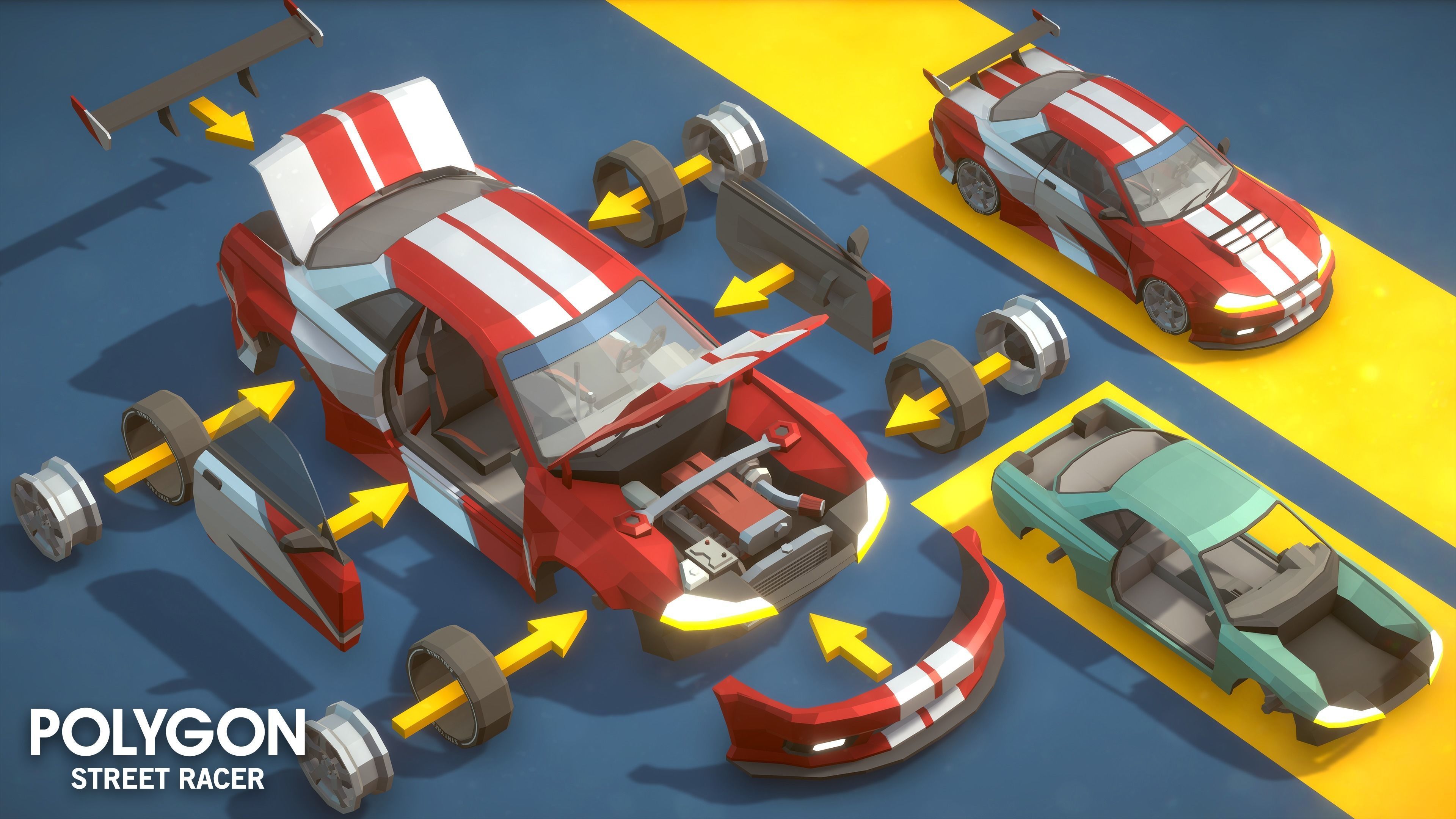 POLYGON - Street Racer Low-poly 3D model_21