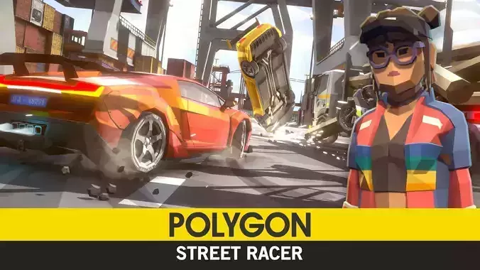 POLYGON - Street Racer Low-poly 3D model