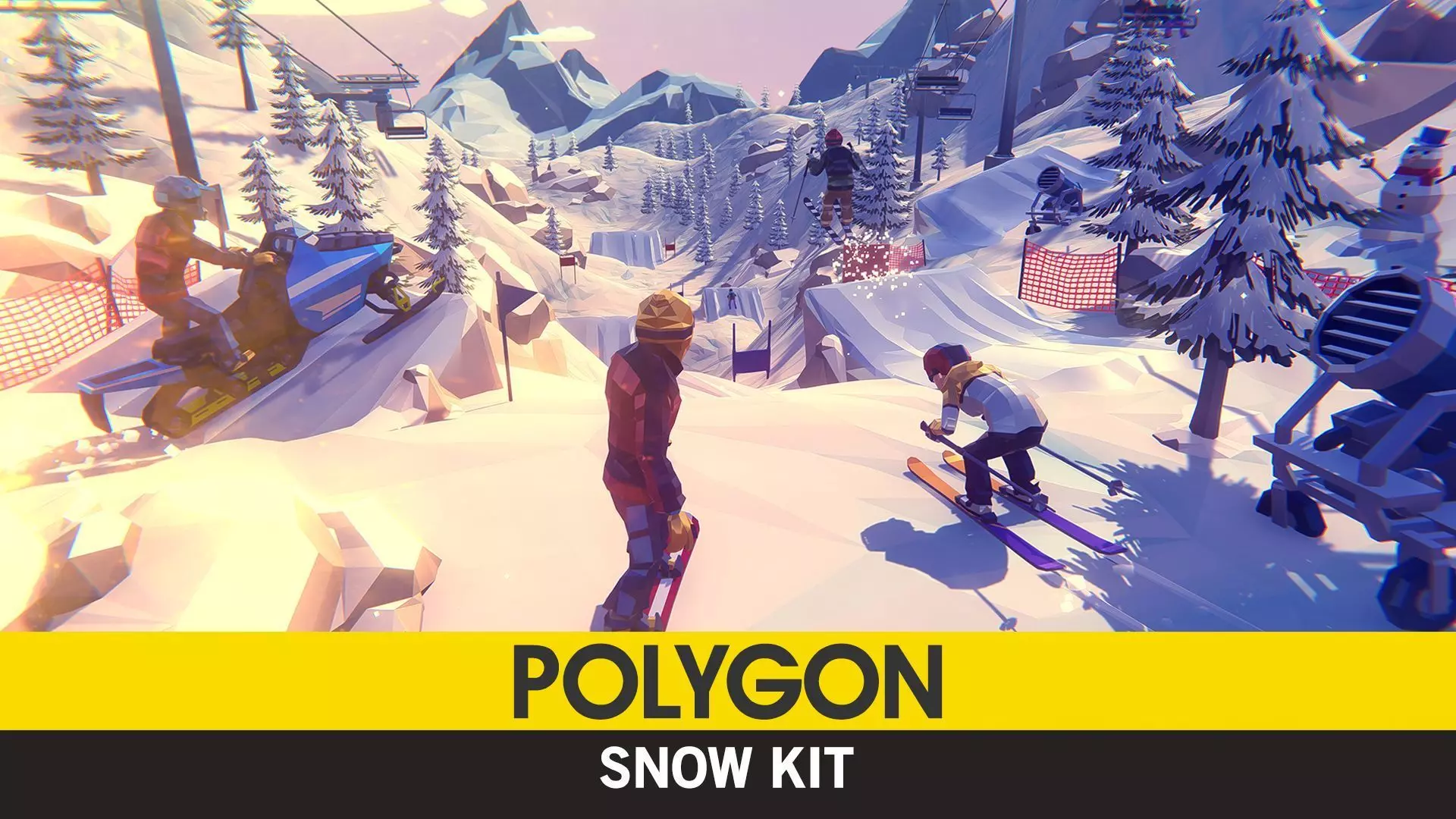 POLYGON - Snow Kit Low-poly 3D model