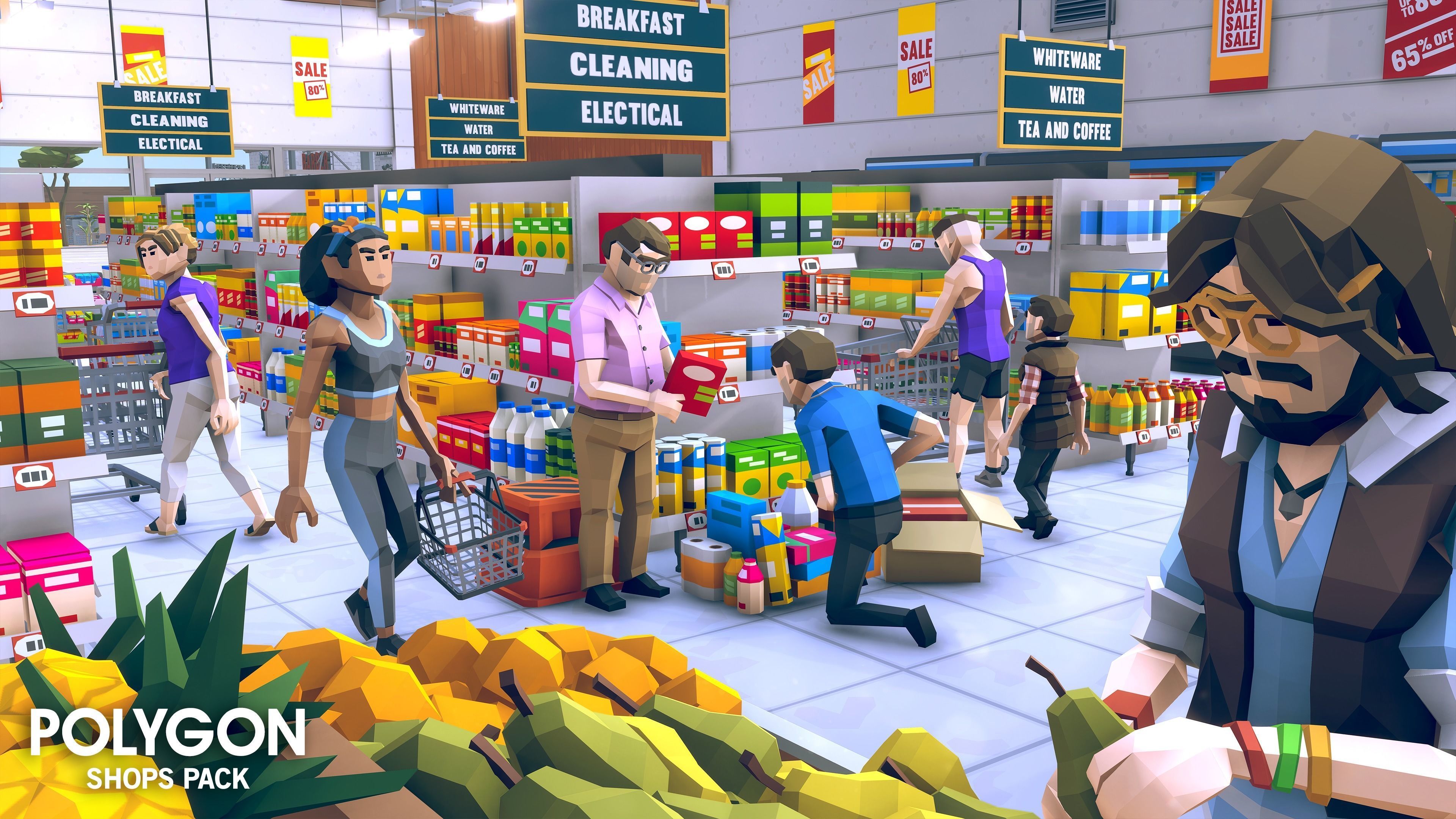 POLYGON - Shops Pack Low-poly 3D model_13