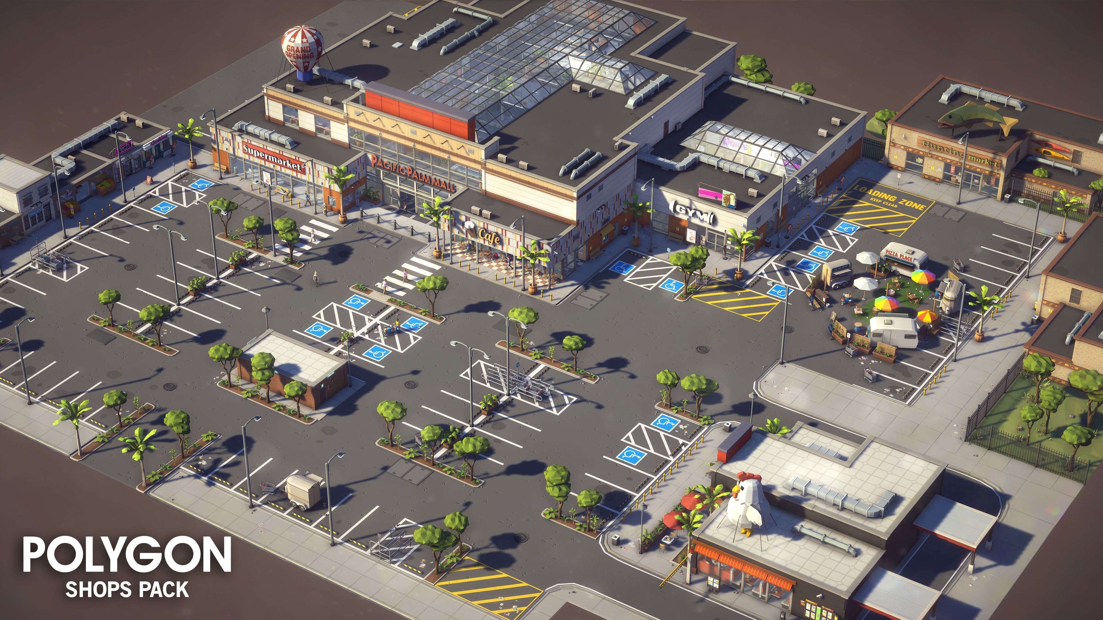 POLYGON - Shops Pack Low-poly 3D model_18