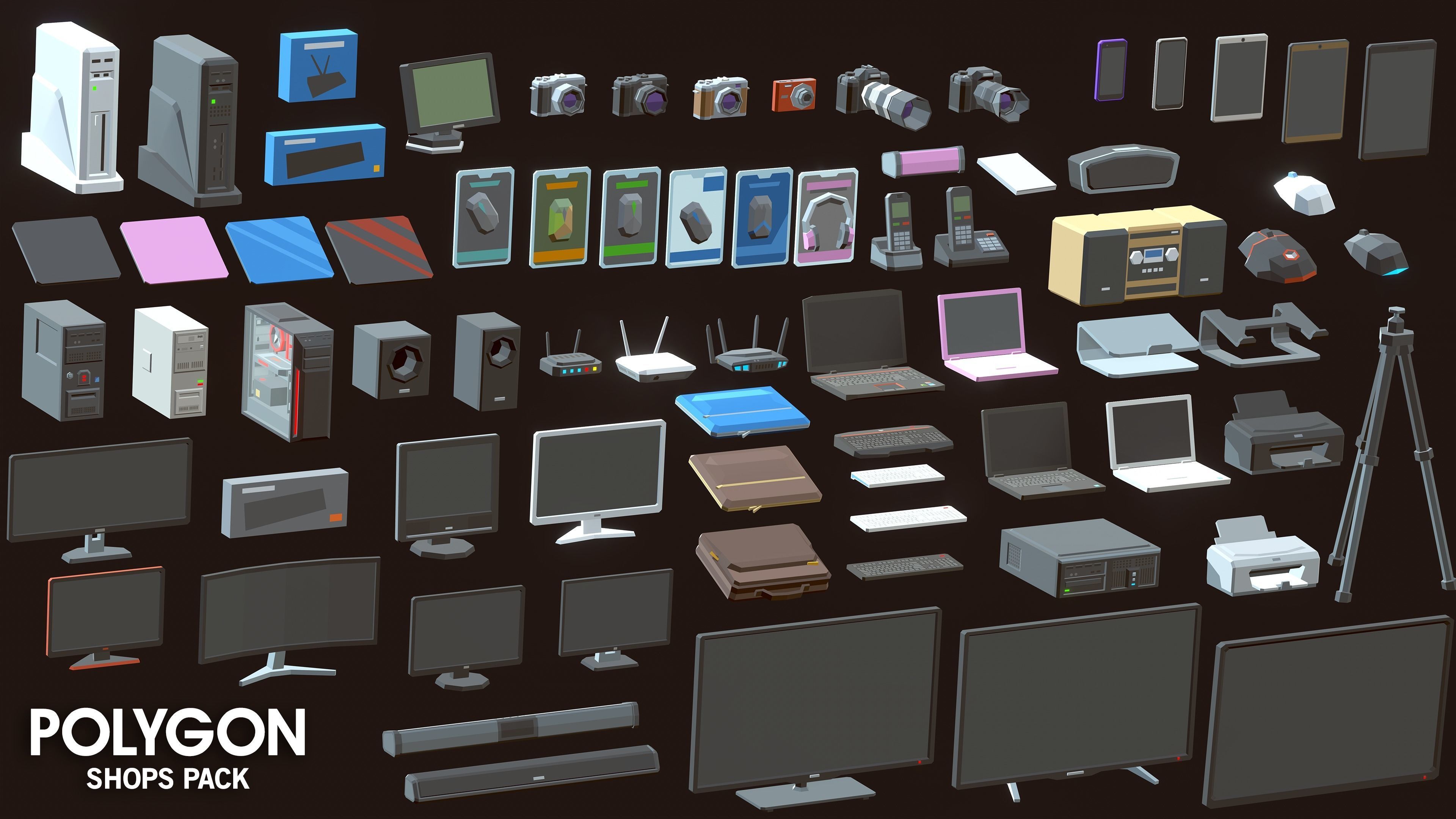 POLYGON - Shops Pack Low-poly 3D model_27