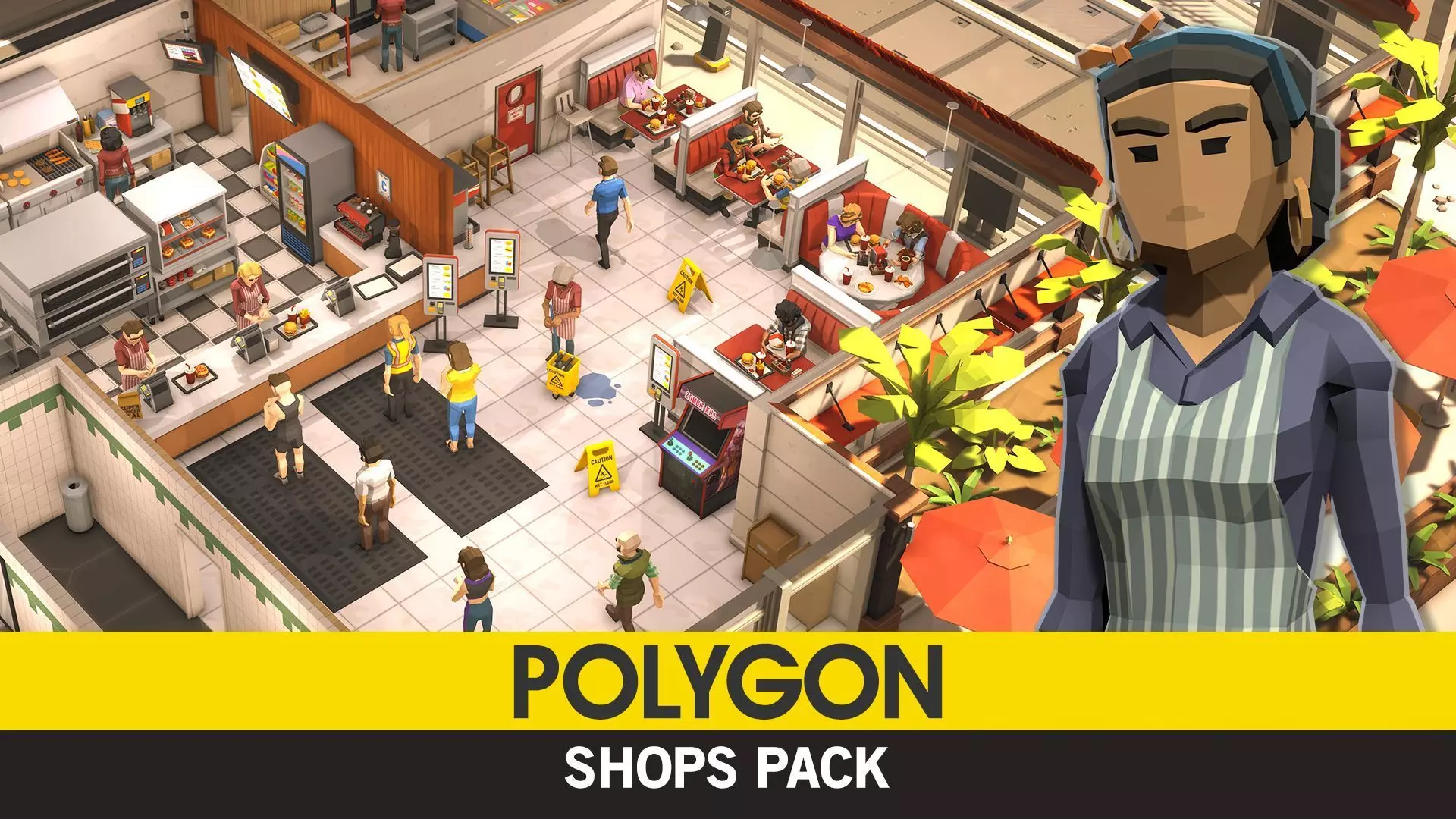 POLYGON - Shops Pack Low-poly 3D model_0