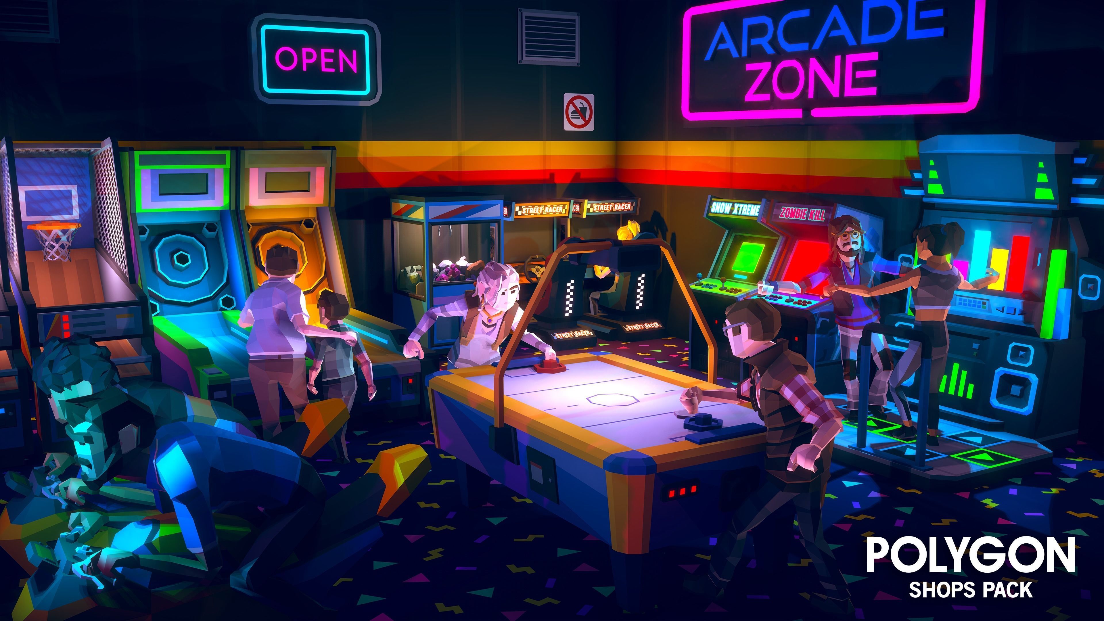 POLYGON - Shops Pack Low-poly 3D model_2