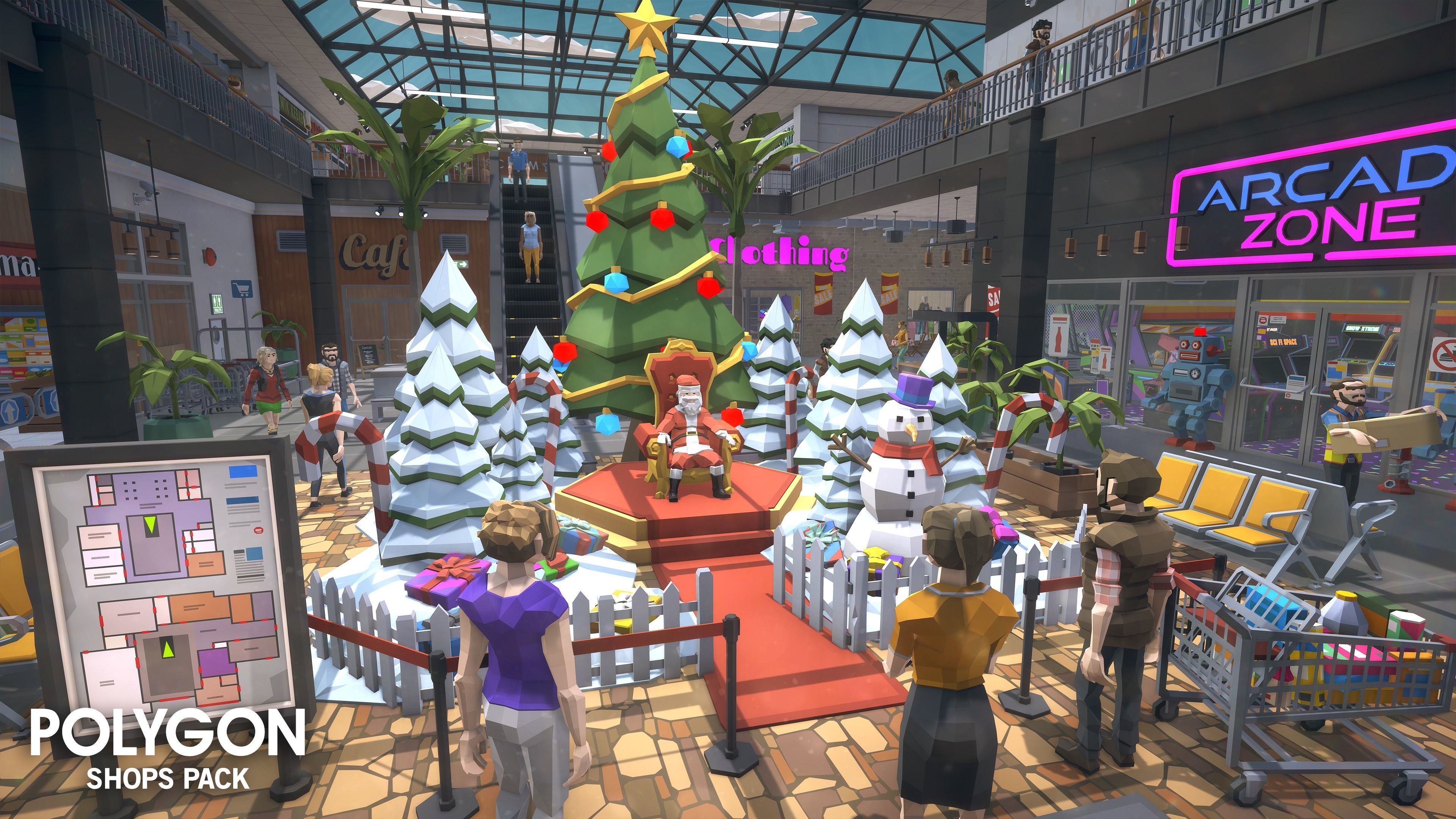 POLYGON - Shops Pack Low-poly 3D model_10