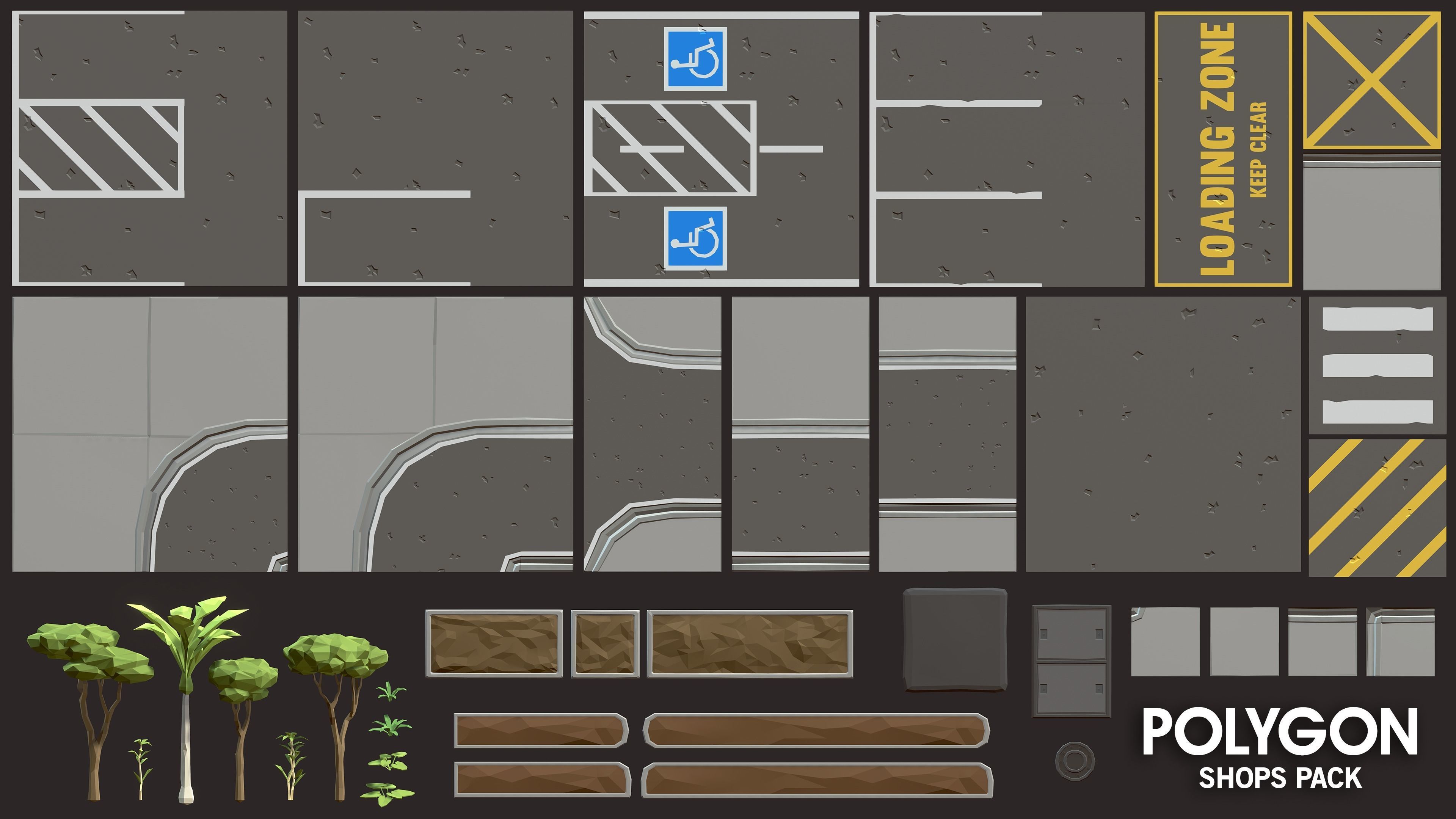 POLYGON - Shops Pack Low-poly 3D model_41