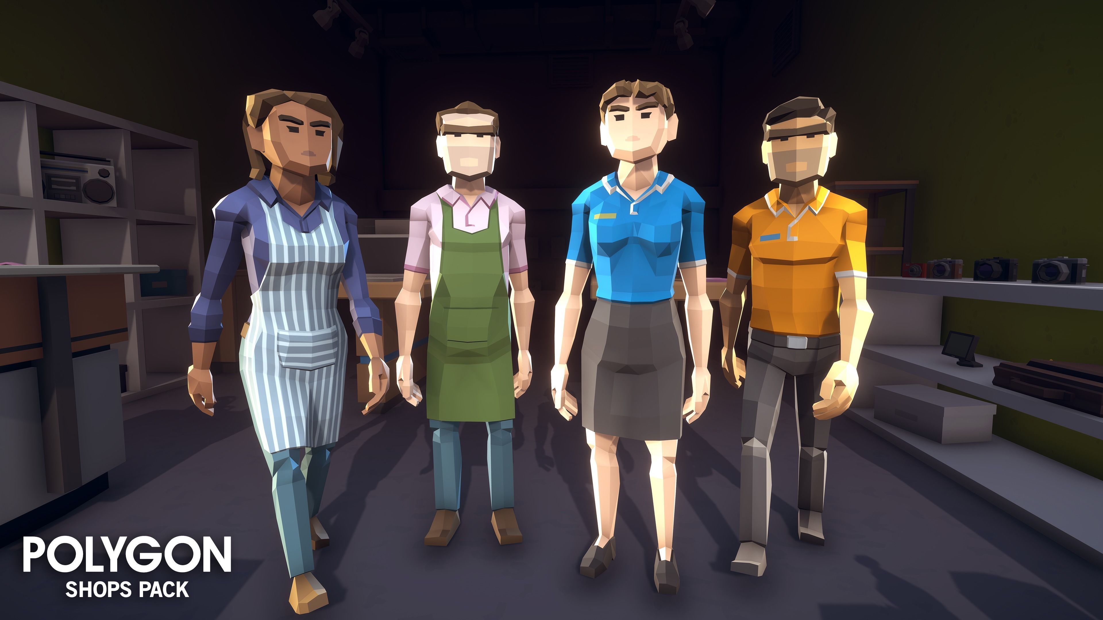 POLYGON - Shops Pack Low-poly 3D model_25