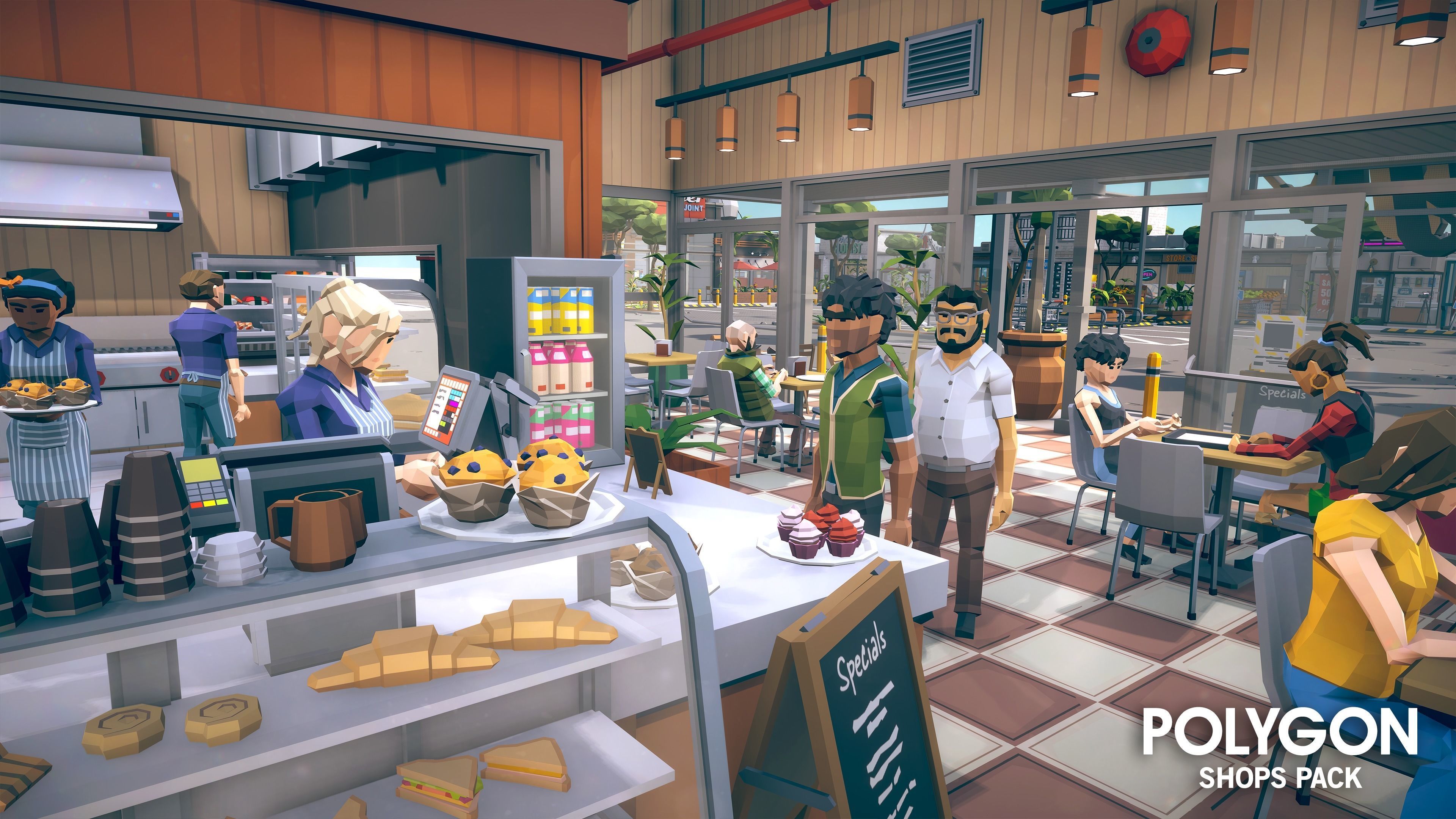 POLYGON - Shops Pack Low-poly 3D model_16