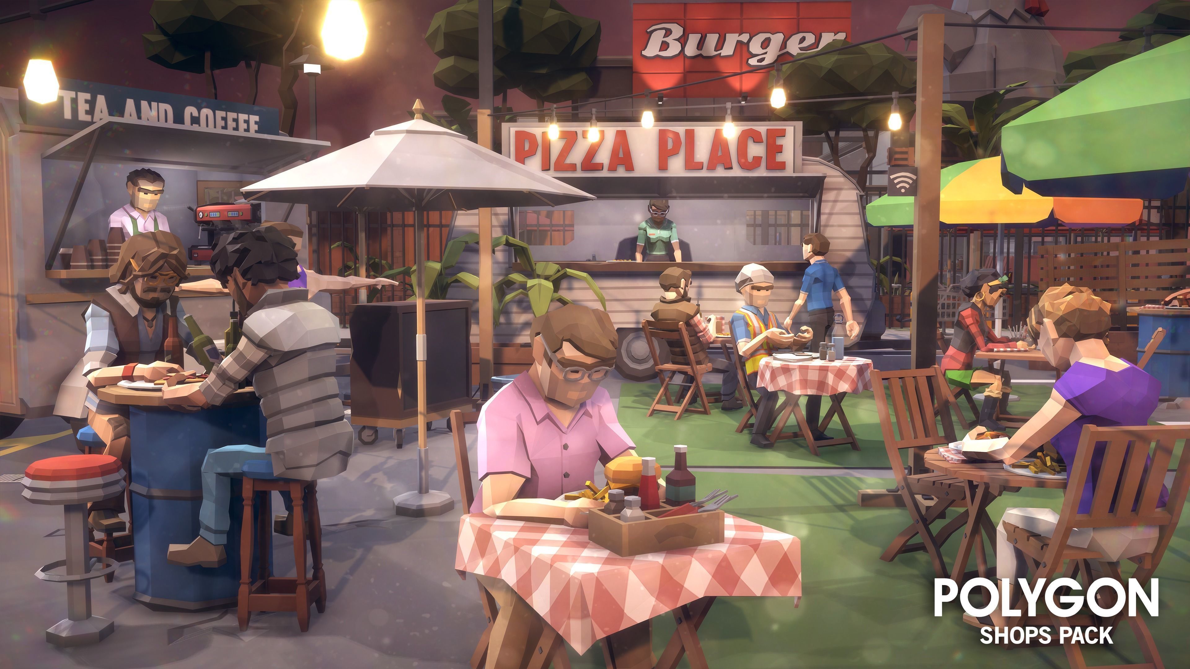 POLYGON - Shops Pack Low-poly 3D model_15