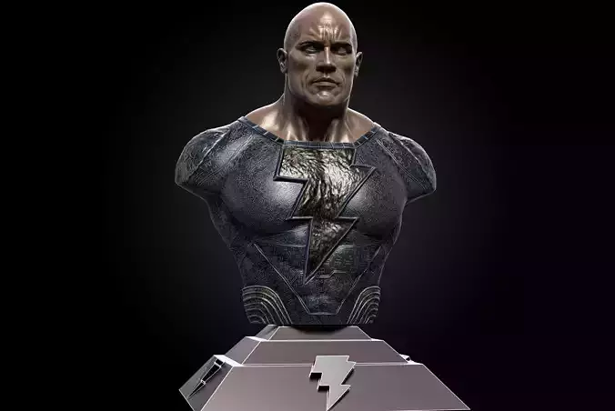 Black Adam- Dwayne Johnson Bust 3D print model