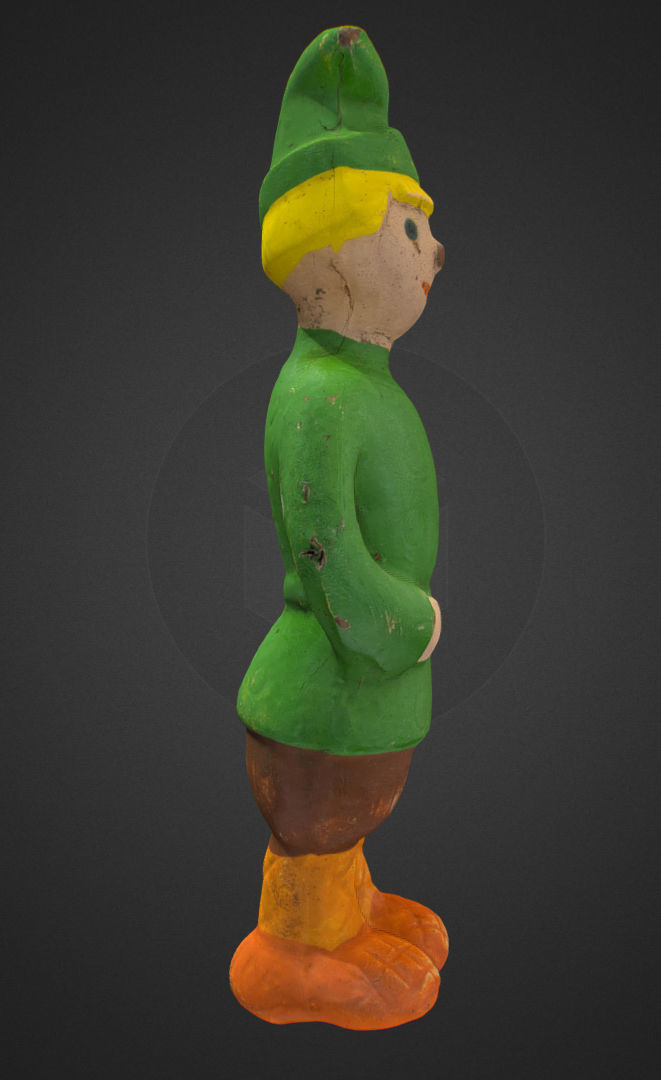 Old USSR Soviet Rubber Toy Emelya fool 3D model_12