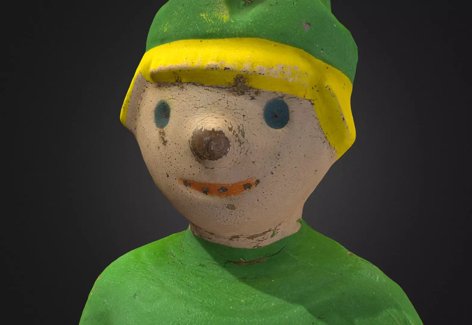 Old USSR Soviet Rubber Toy Emelya fool 3D model_0