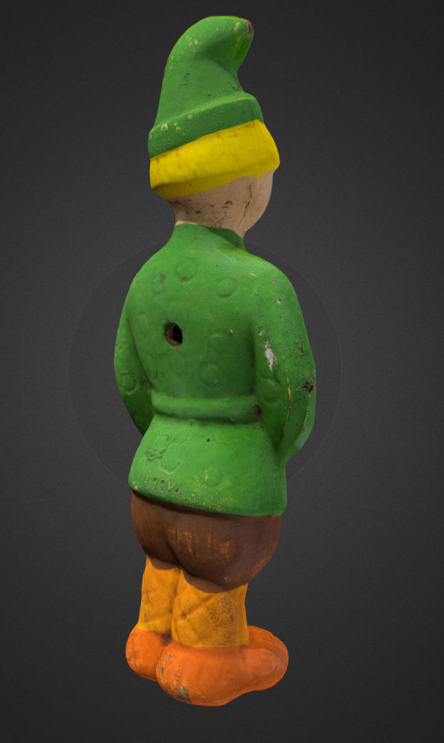 Old USSR Soviet Rubber Toy Emelya fool 3D model_11