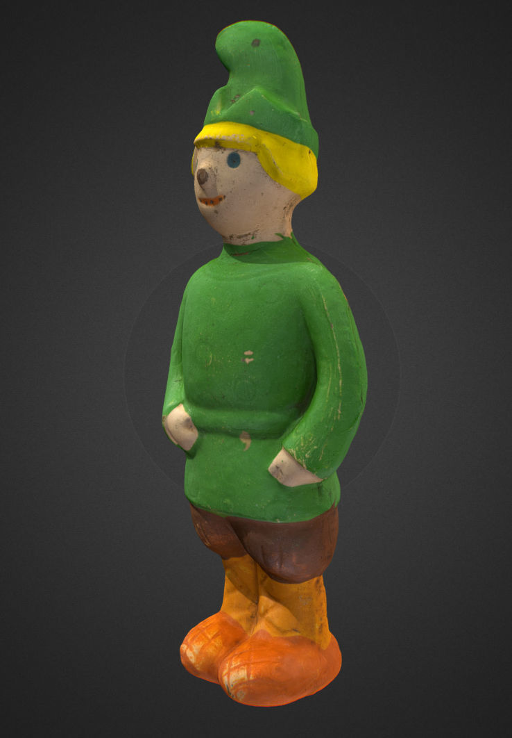 Old USSR Soviet Rubber Toy Emelya fool 3D model_7