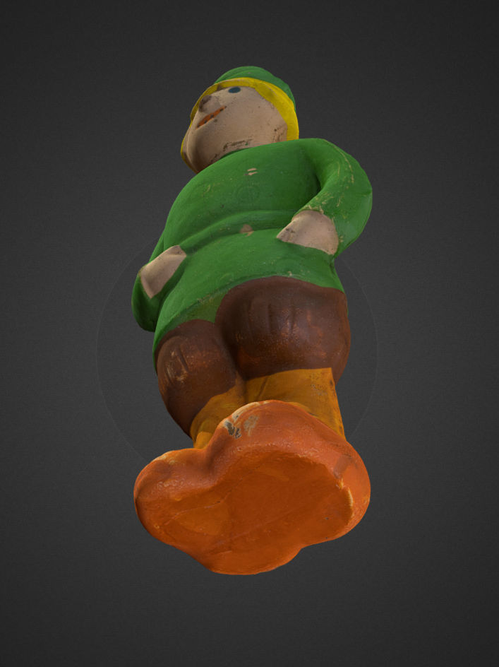 Old USSR Soviet Rubber Toy Emelya fool 3D model_15