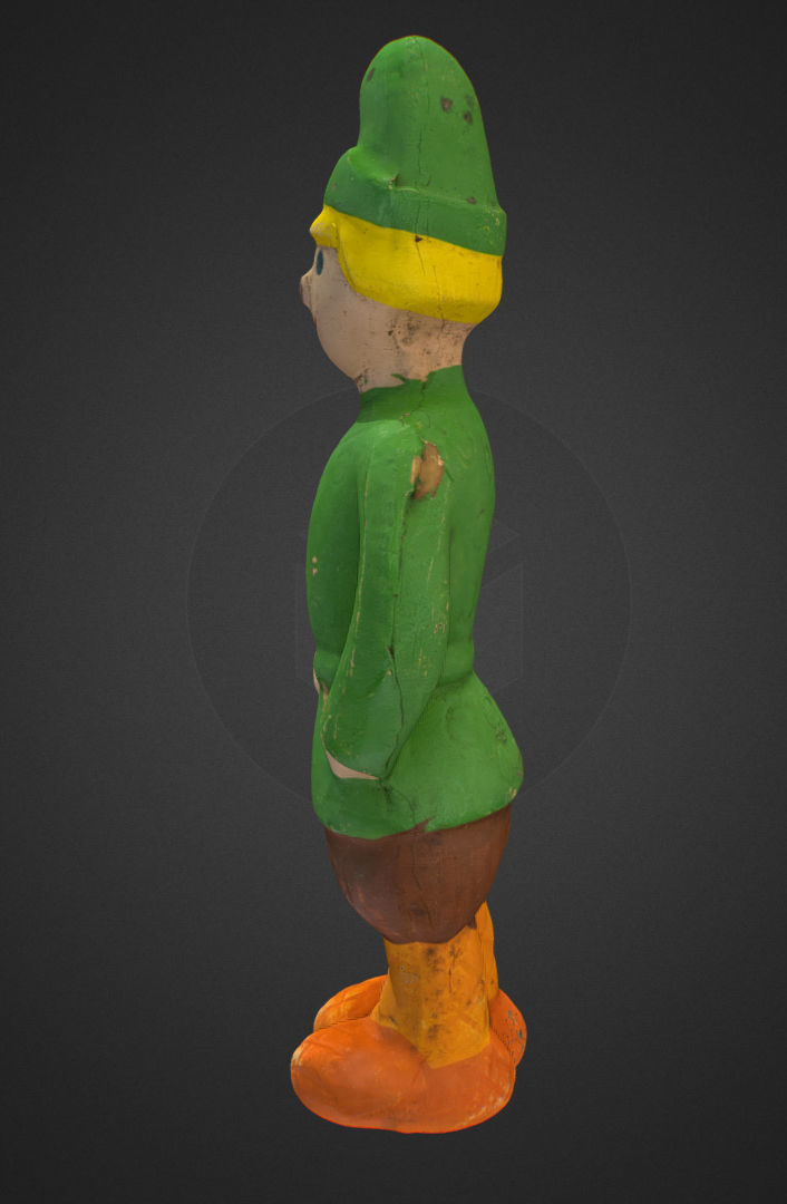 Old USSR Soviet Rubber Toy Emelya fool 3D model_8
