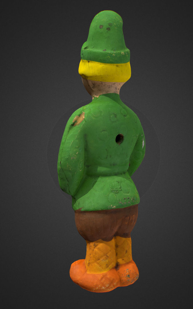 Old USSR Soviet Rubber Toy Emelya fool 3D model_9