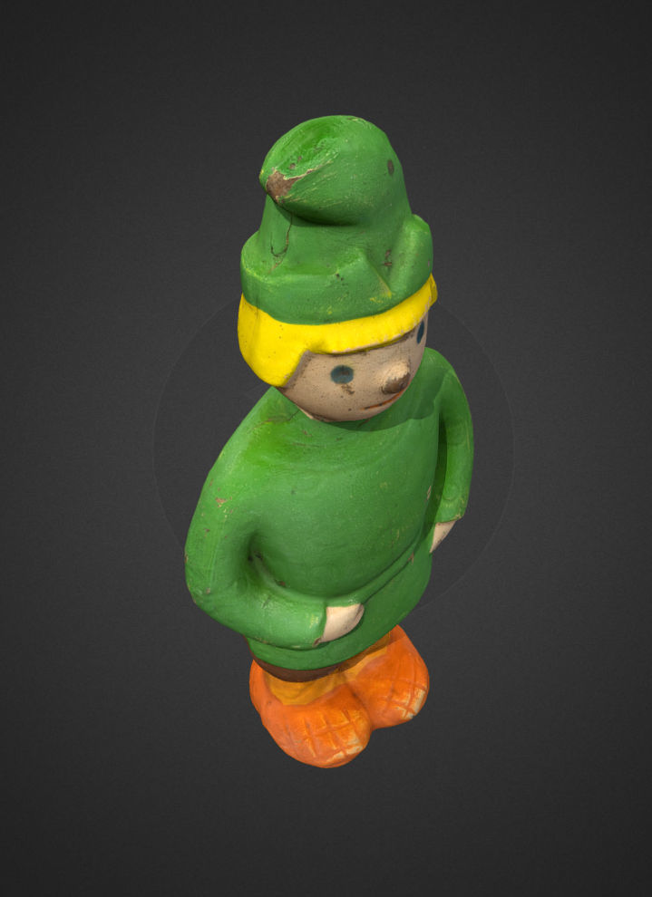 Old USSR Soviet Rubber Toy Emelya fool 3D model_14