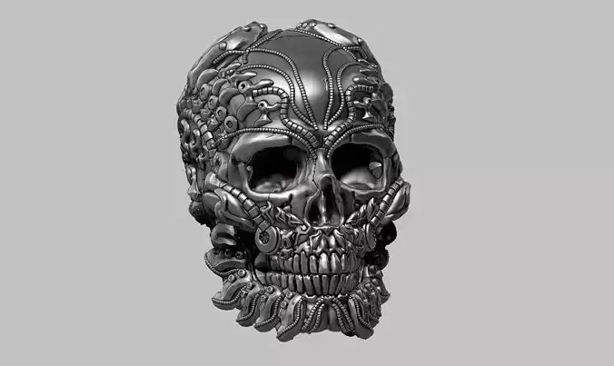 skull robot head a38