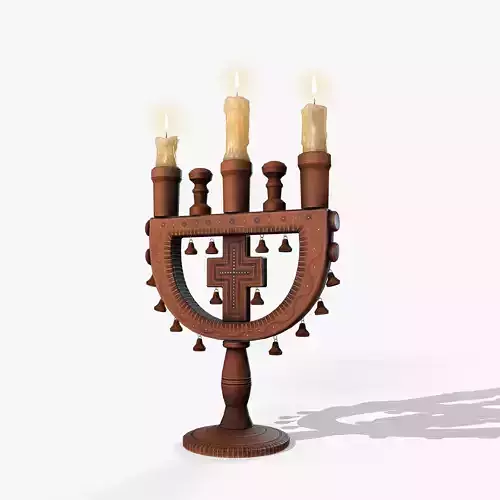 Wooden Candlestick Chandelier