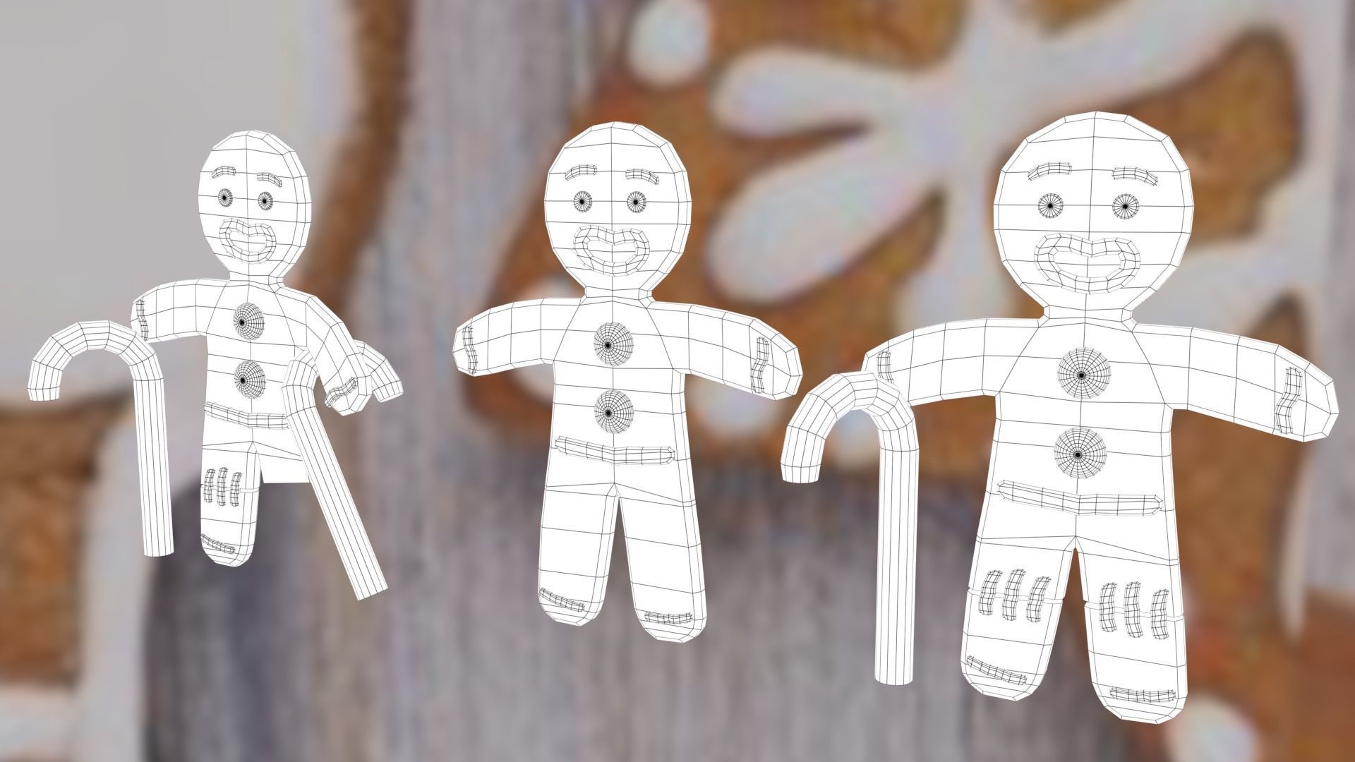 Christmas Gingerbread Man pack 3D print model_58