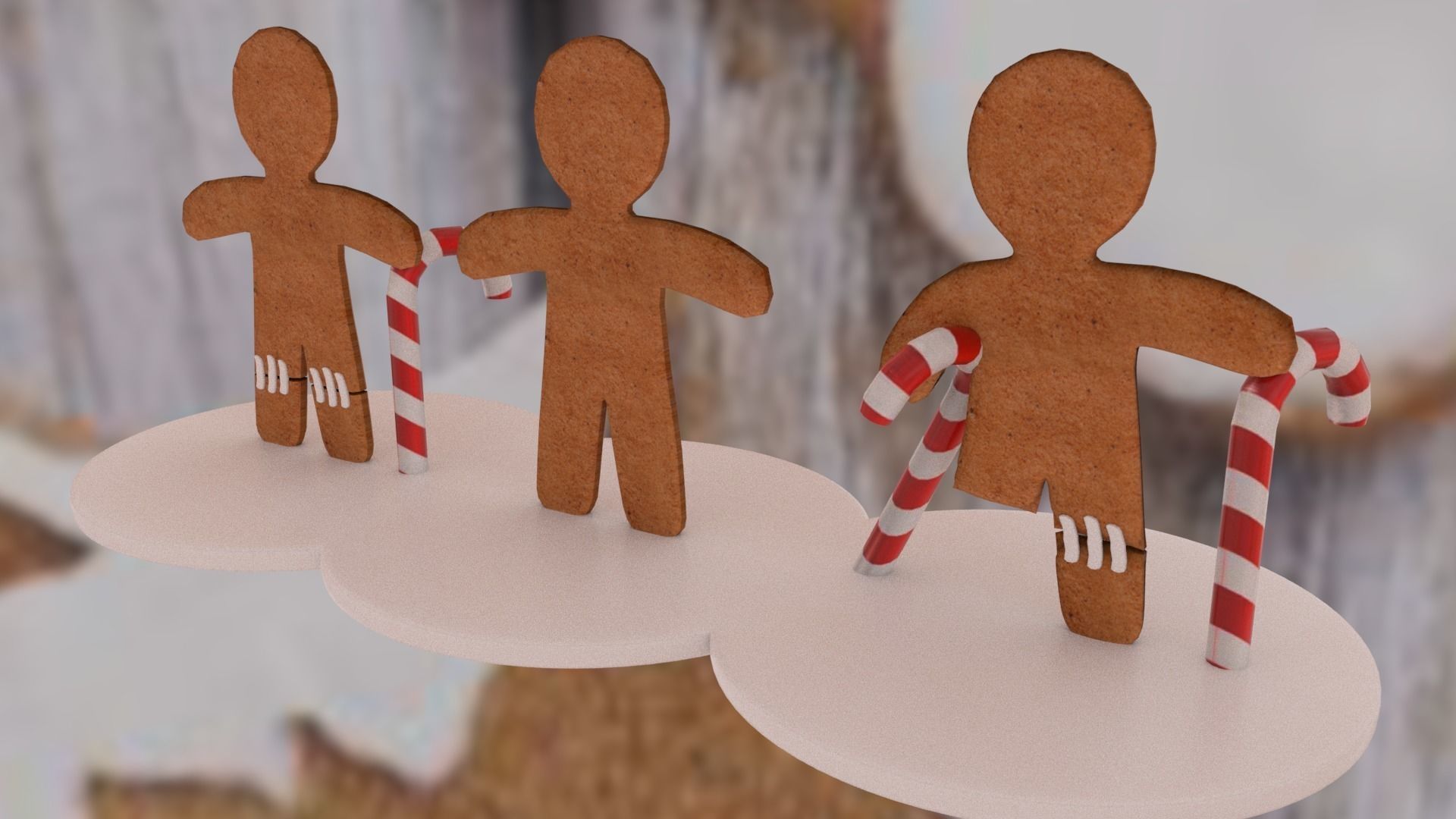 Christmas Gingerbread Man pack 3D print model_12