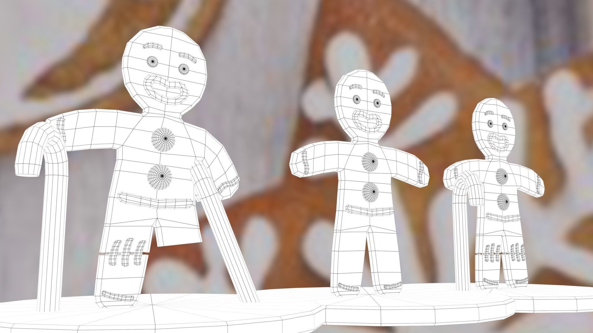 Christmas Gingerbread Man pack 3D print model_77