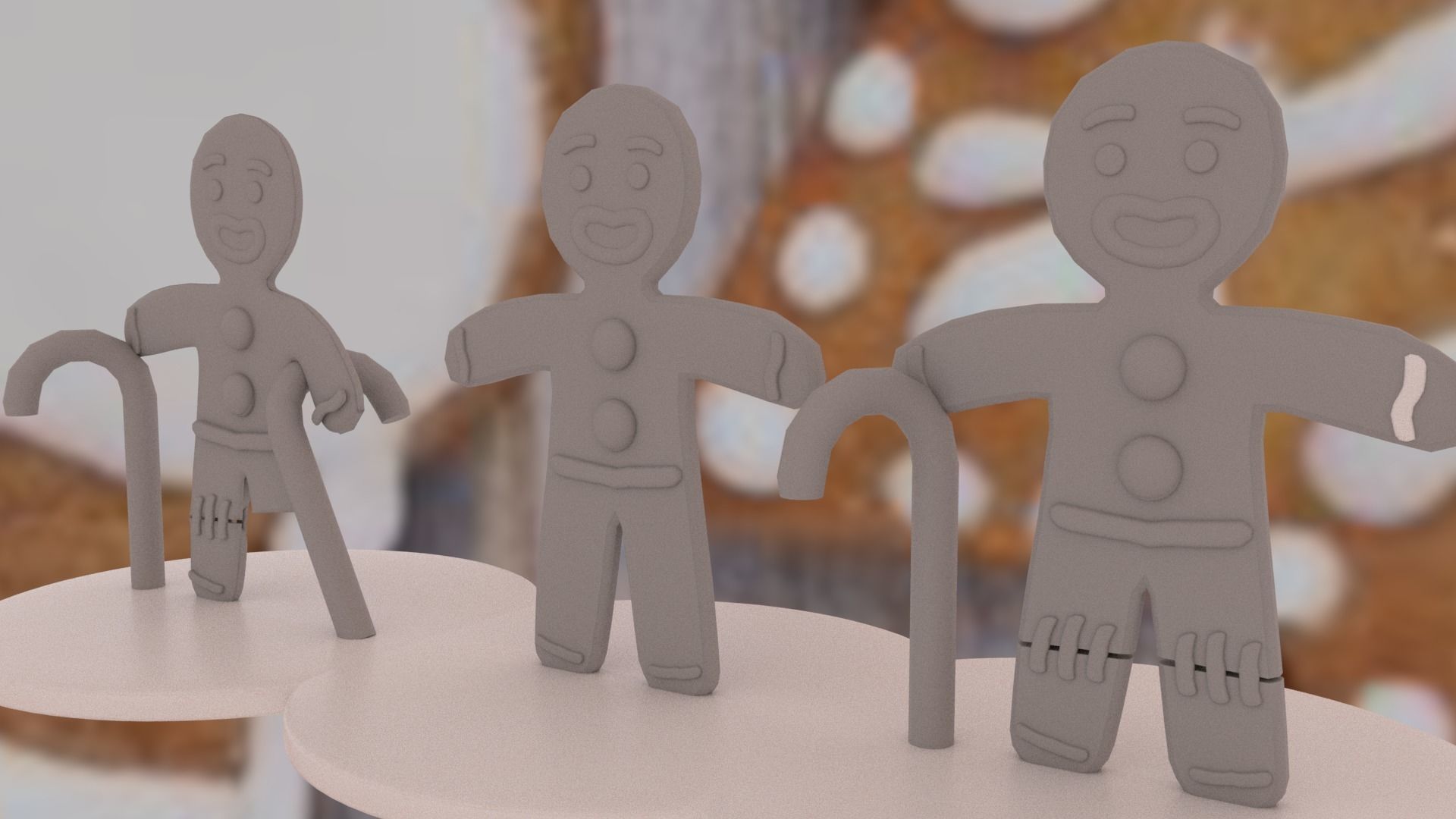 Christmas Gingerbread Man pack 3D print model_37