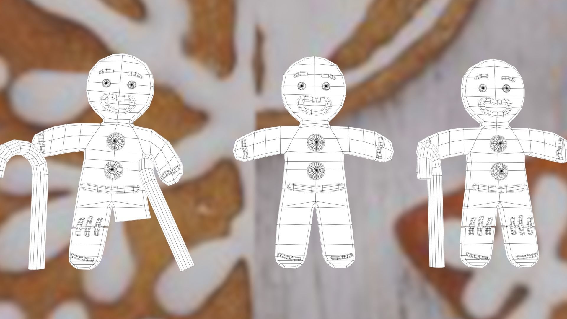 Christmas Gingerbread Man pack 3D print model_74