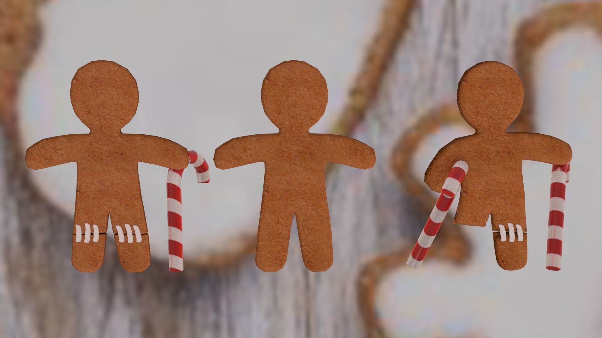 Christmas Gingerbread Man pack 3D print model_9