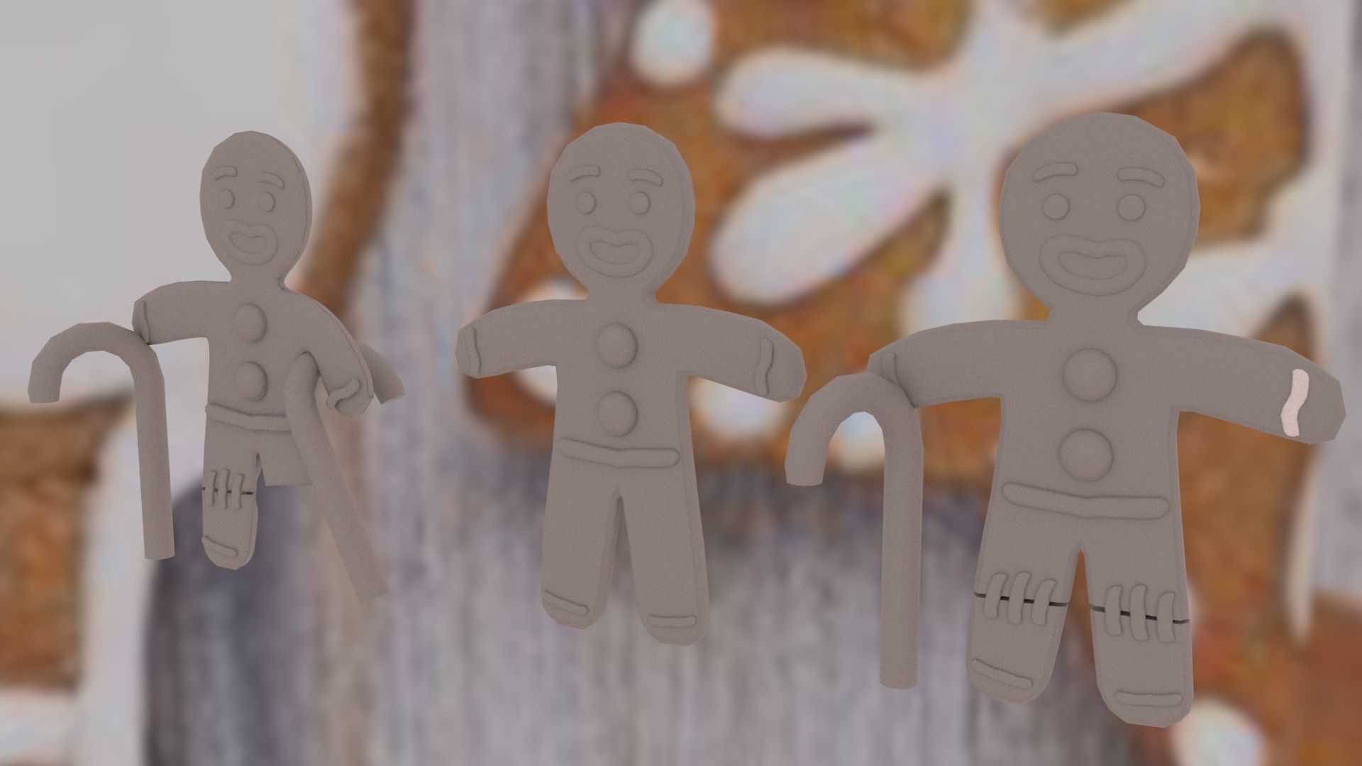 Christmas Gingerbread Man pack 3D print model_33